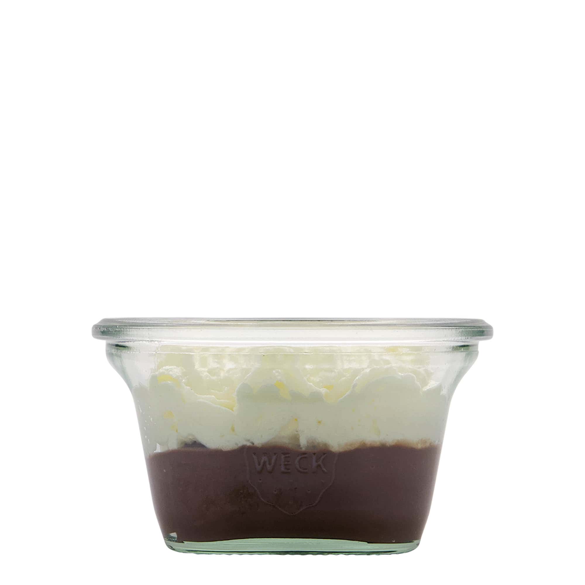 290 ml WECK Quadro glass, square, opening: round rim