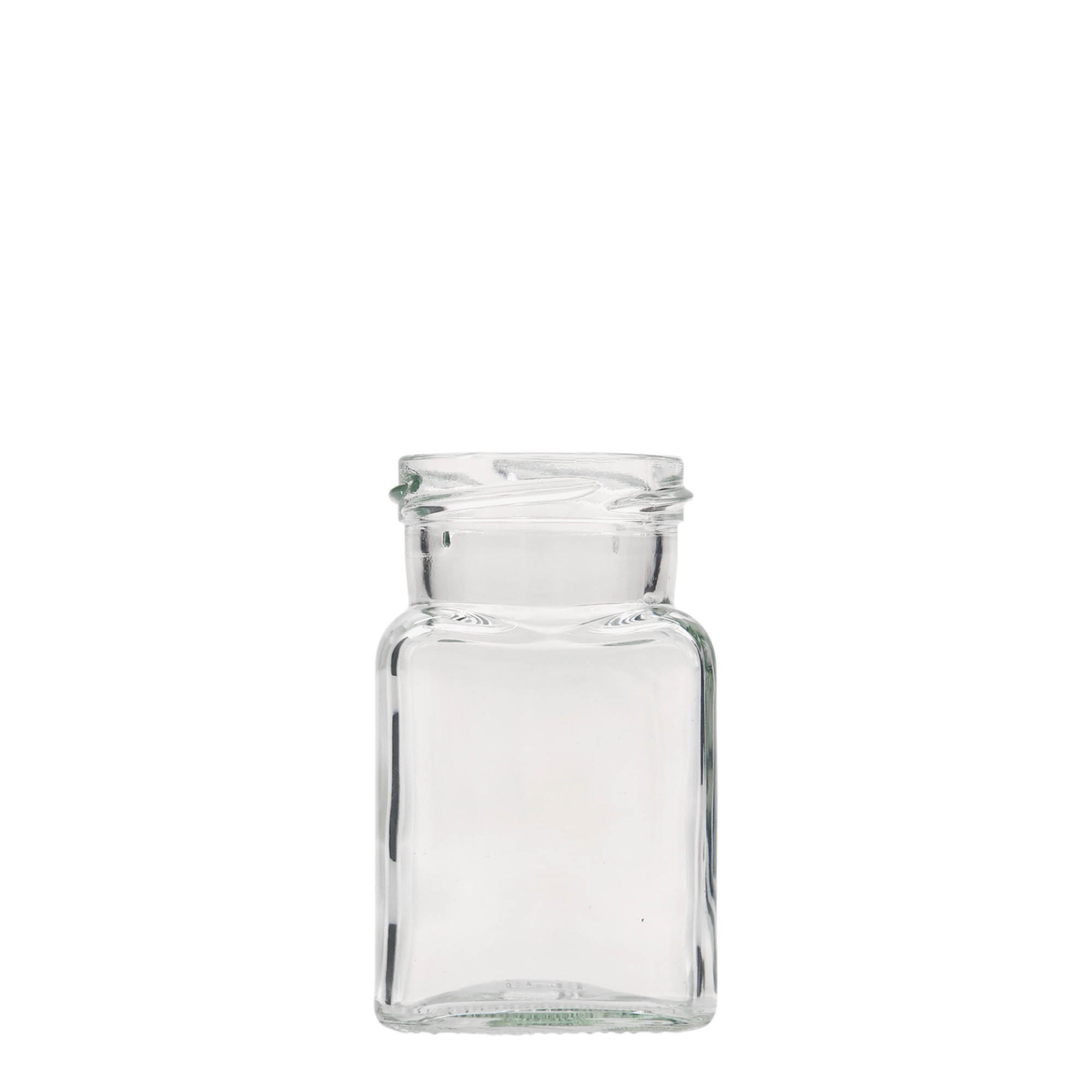 150 ml square glass, opening: twist-off (TO 53) 150 ml square glass, opening: twist-off (TO 53)