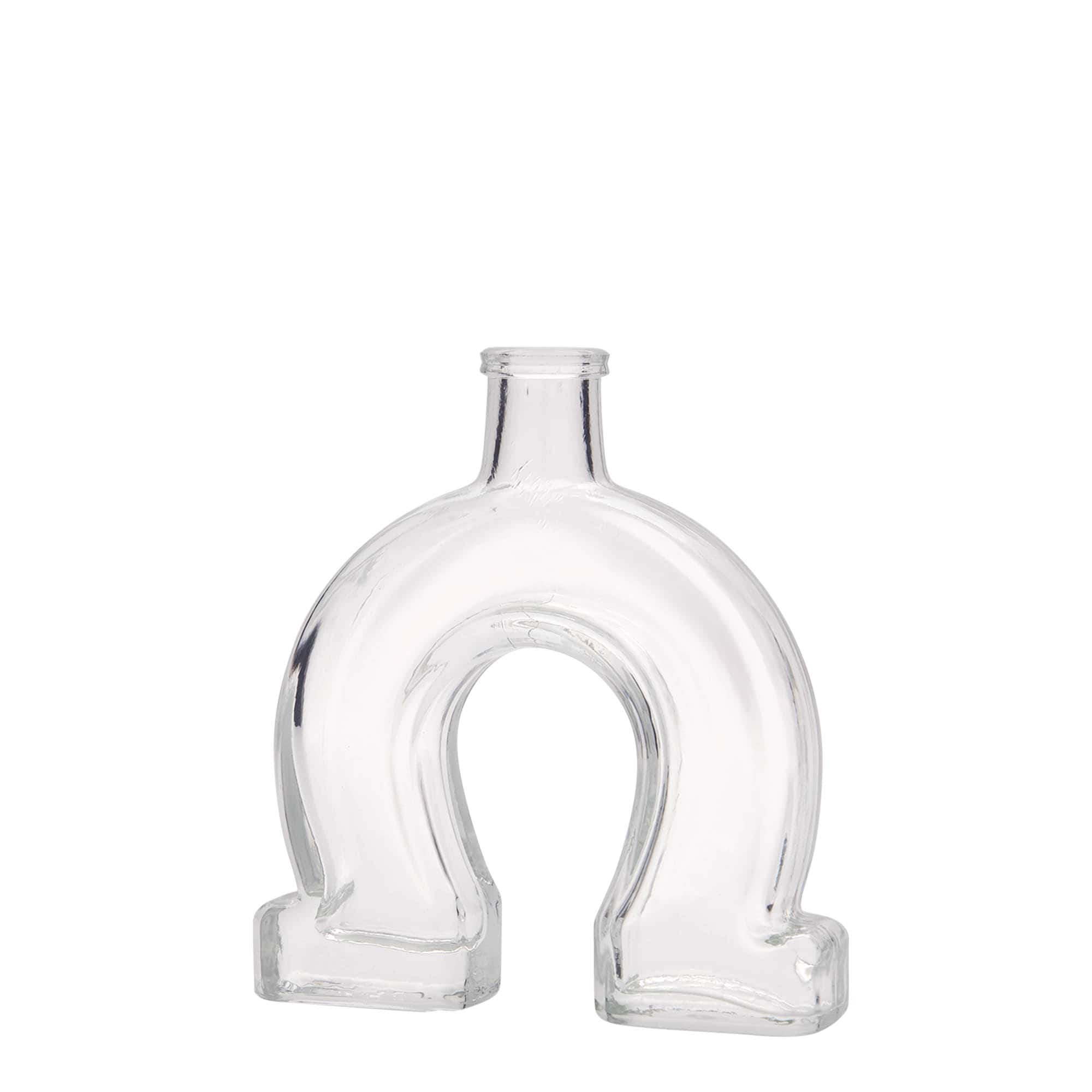 100 ml glass bottle 'Horseshoe', opening: cork