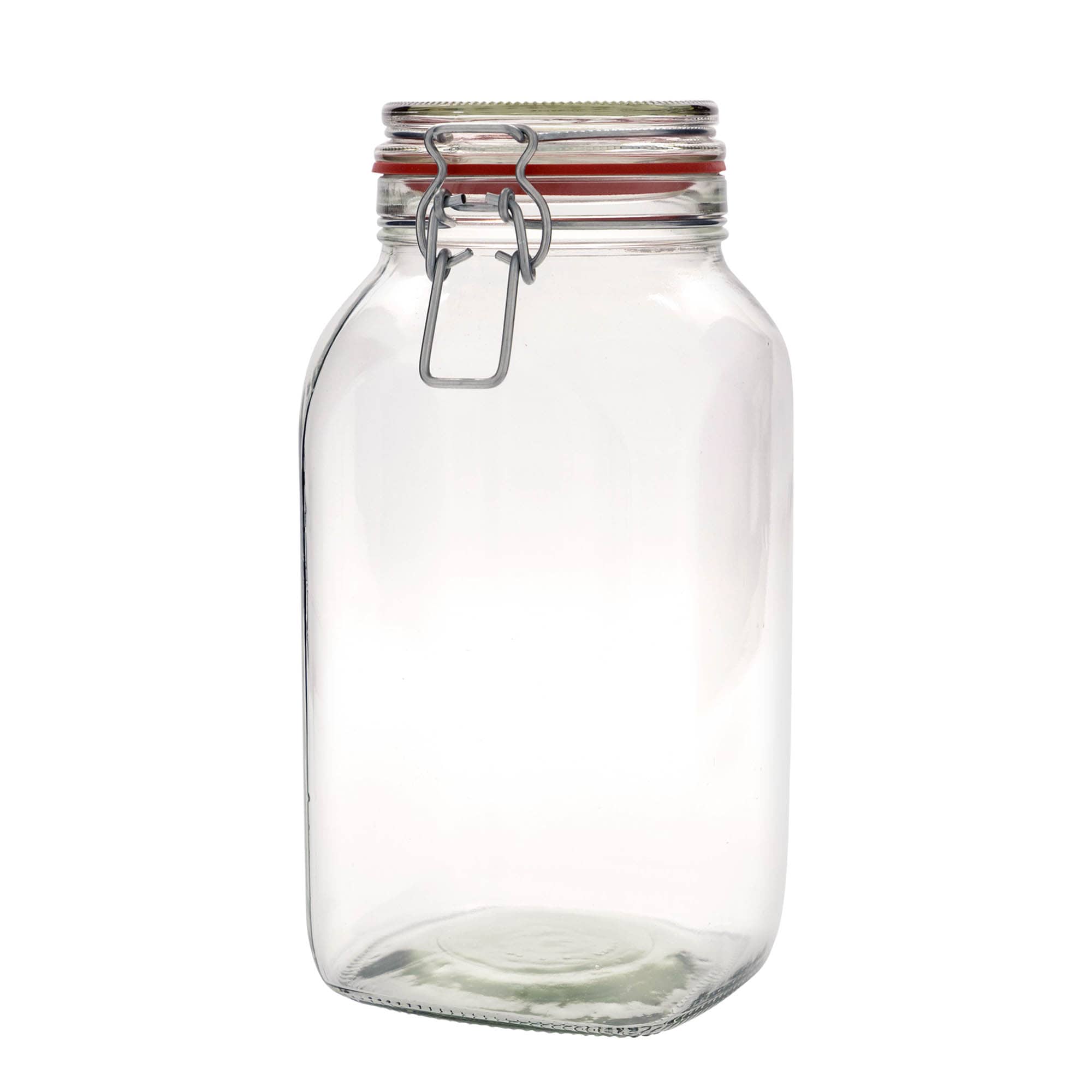 2,590 ml wire bail jar #, square, opening: wire bail closure