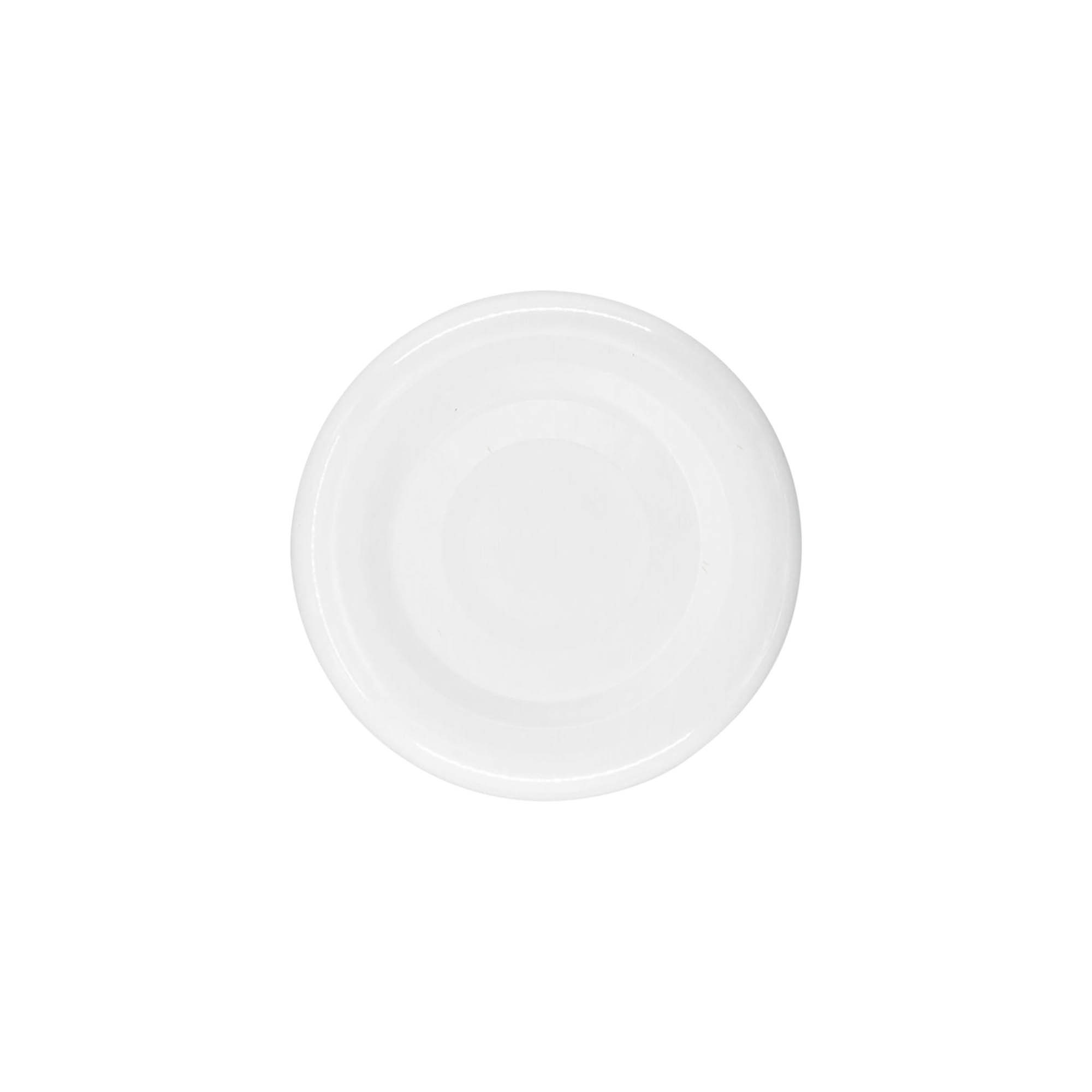 Twist-off lid, tinplate, white, for opening: TO 38