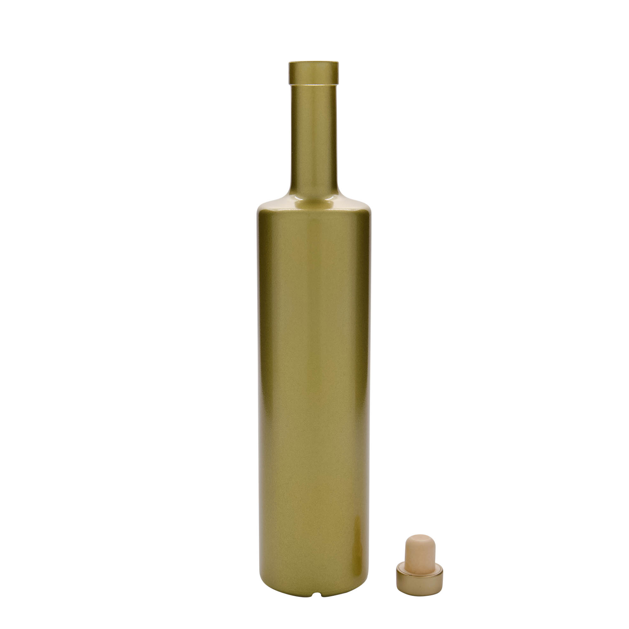 700 ml glass bottle 'Centurio', gold, opening: cork