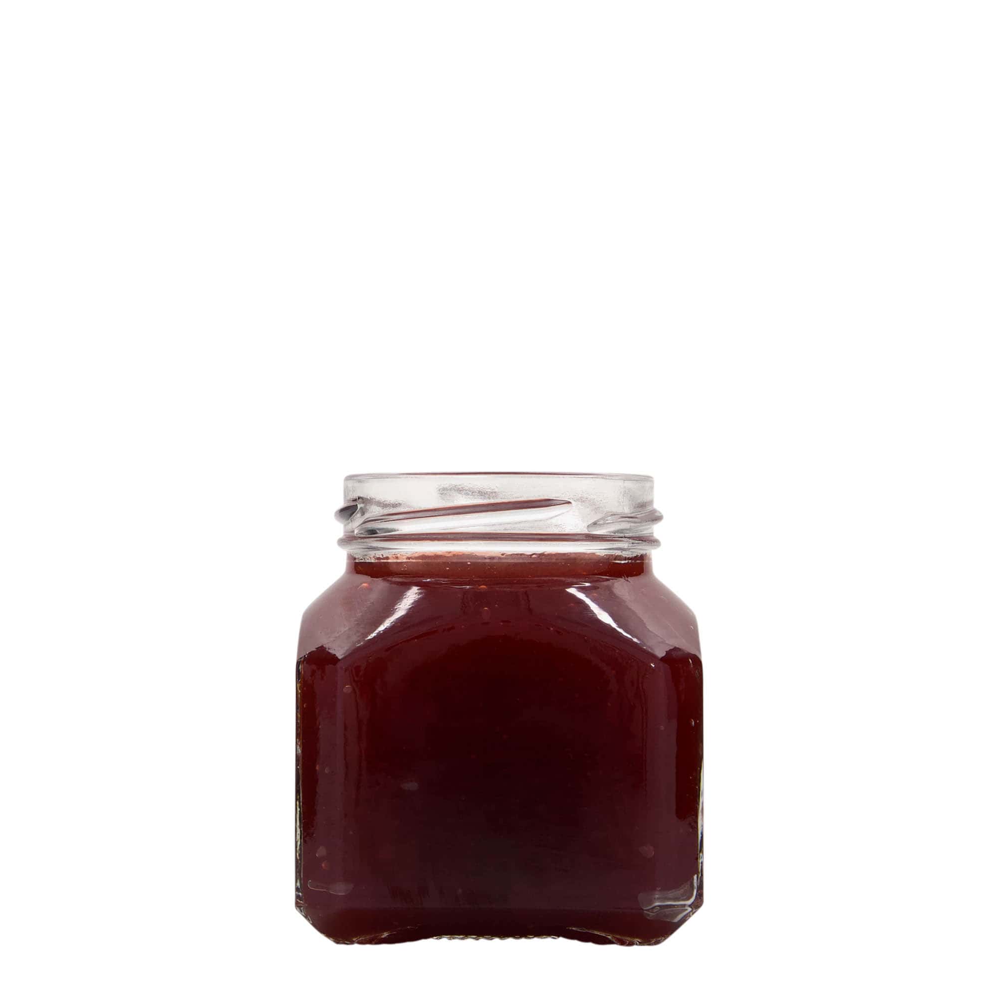 212 ml square glass 'Milan', opening: Twist-Off (TO 58)