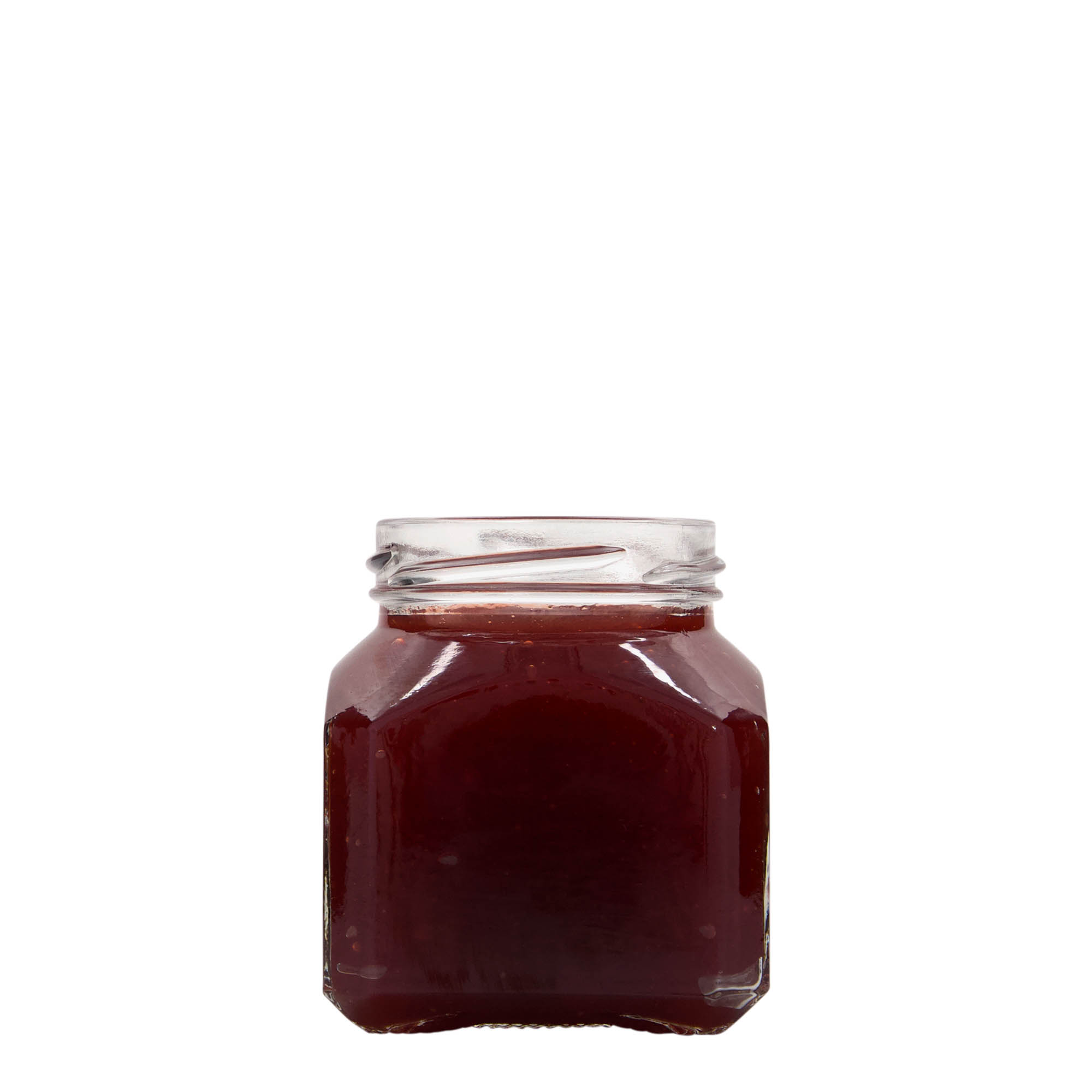 212 ml square glass 'Milan', opening: Twist-Off (TO 58)