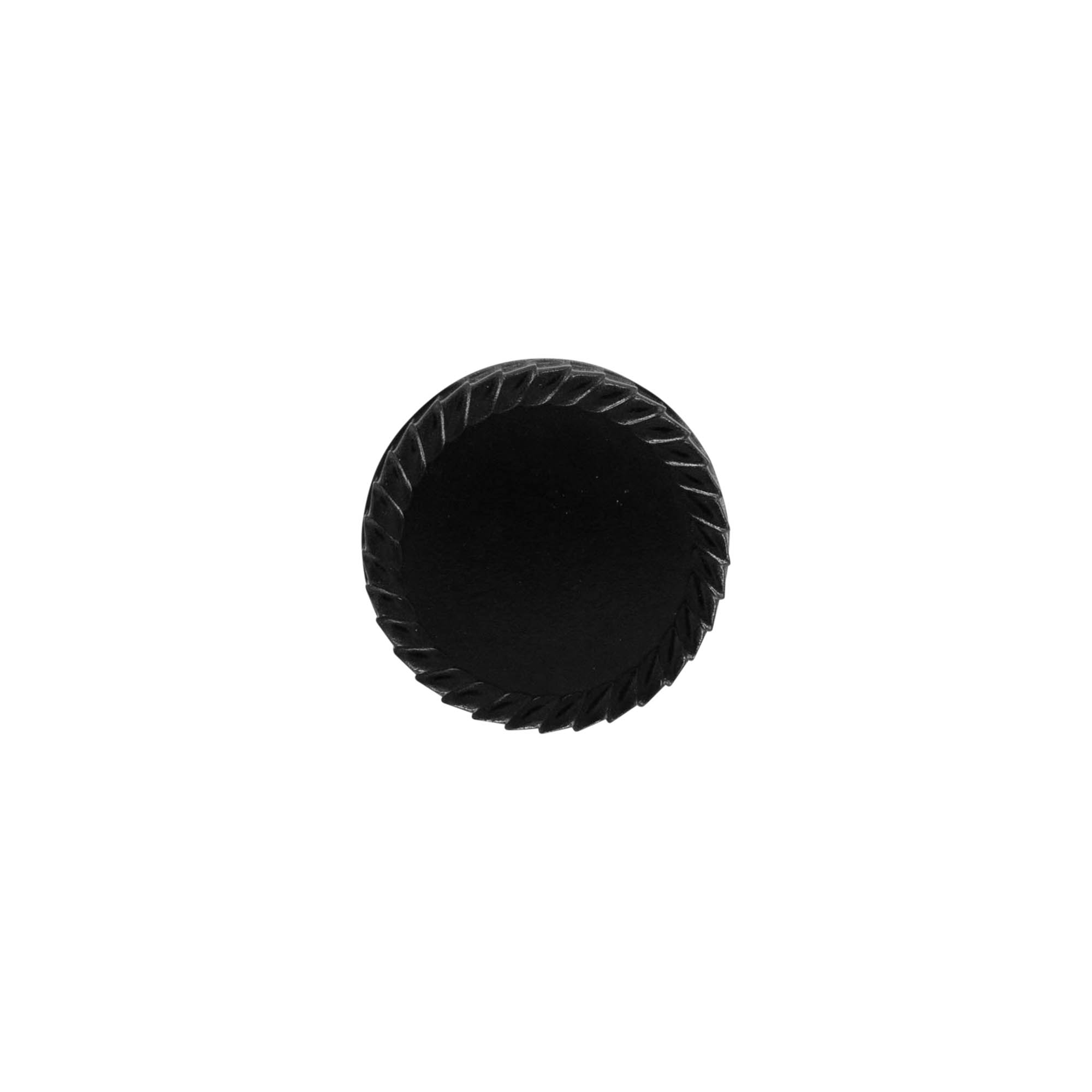 Screw cap, HPM plastic, black, for opening: DIN 25 Screw cap, HPM plastic, black, for opening: DIN 25
