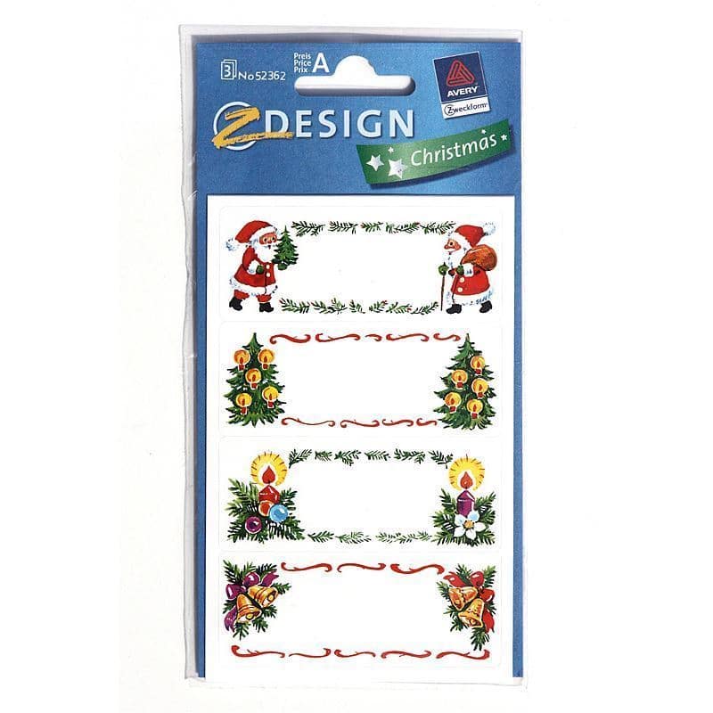 Themed labels 'Christmas Scenes', paper, multicolour