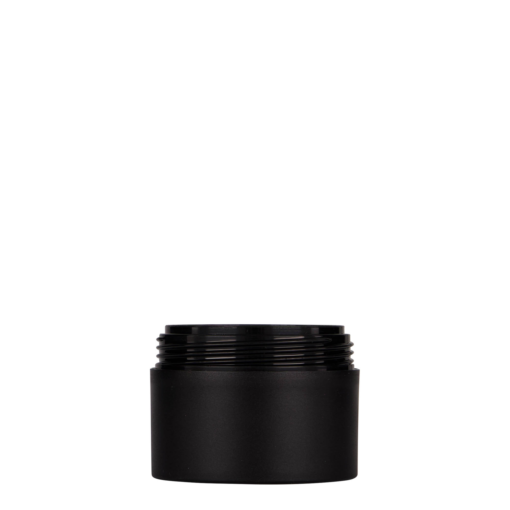 50 ml plastic jar 'Antonella', PP, black, opening: screw cap