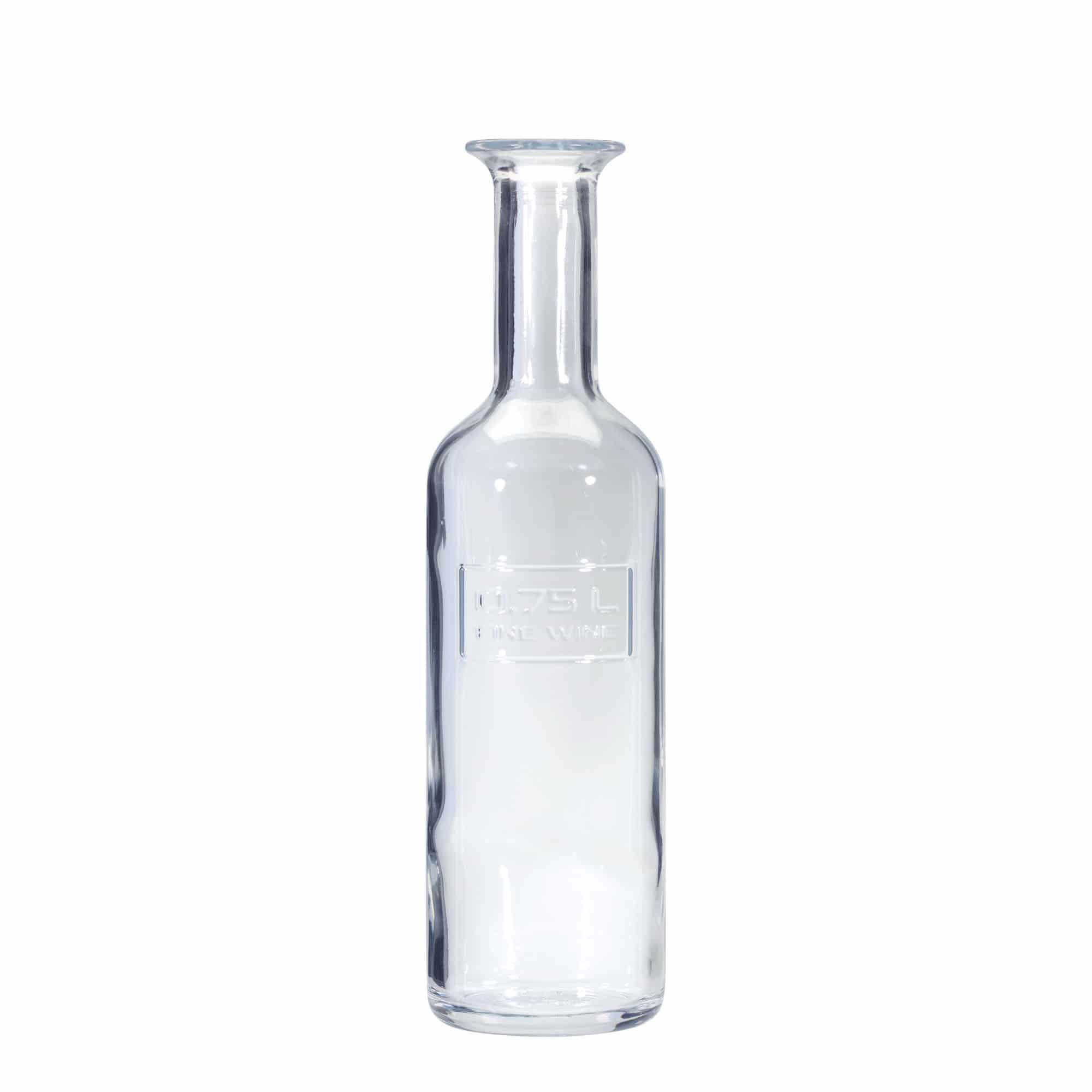 750 ml glass bottle 'Optima Fine Wine', neck: cork 750 ml glass bottle 'Optima Fine Wine', neck: cork