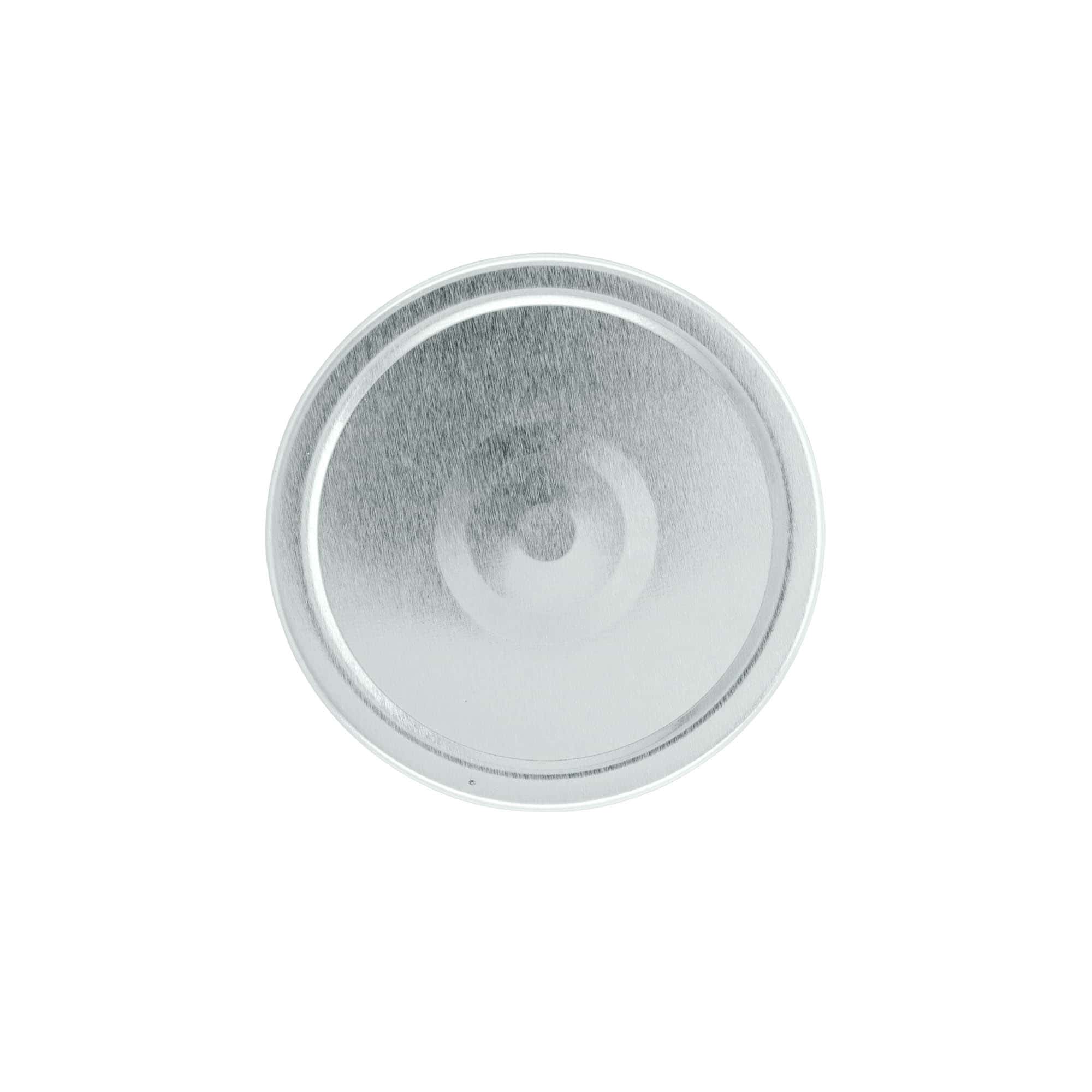 Deep twist-off closure, tinplate, silver, for opening: Deep-TO 82