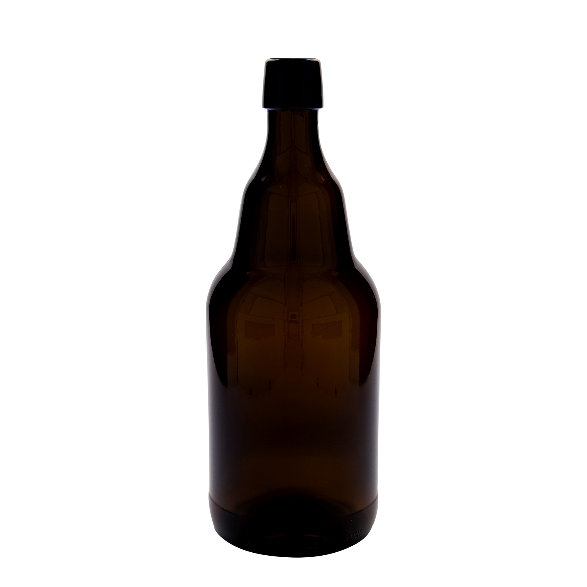 2,000 ml beer bottle, glass, brown, opening: swing-top closure 2,000 ml beer bottle, glass, brown, opening: swing-top closure