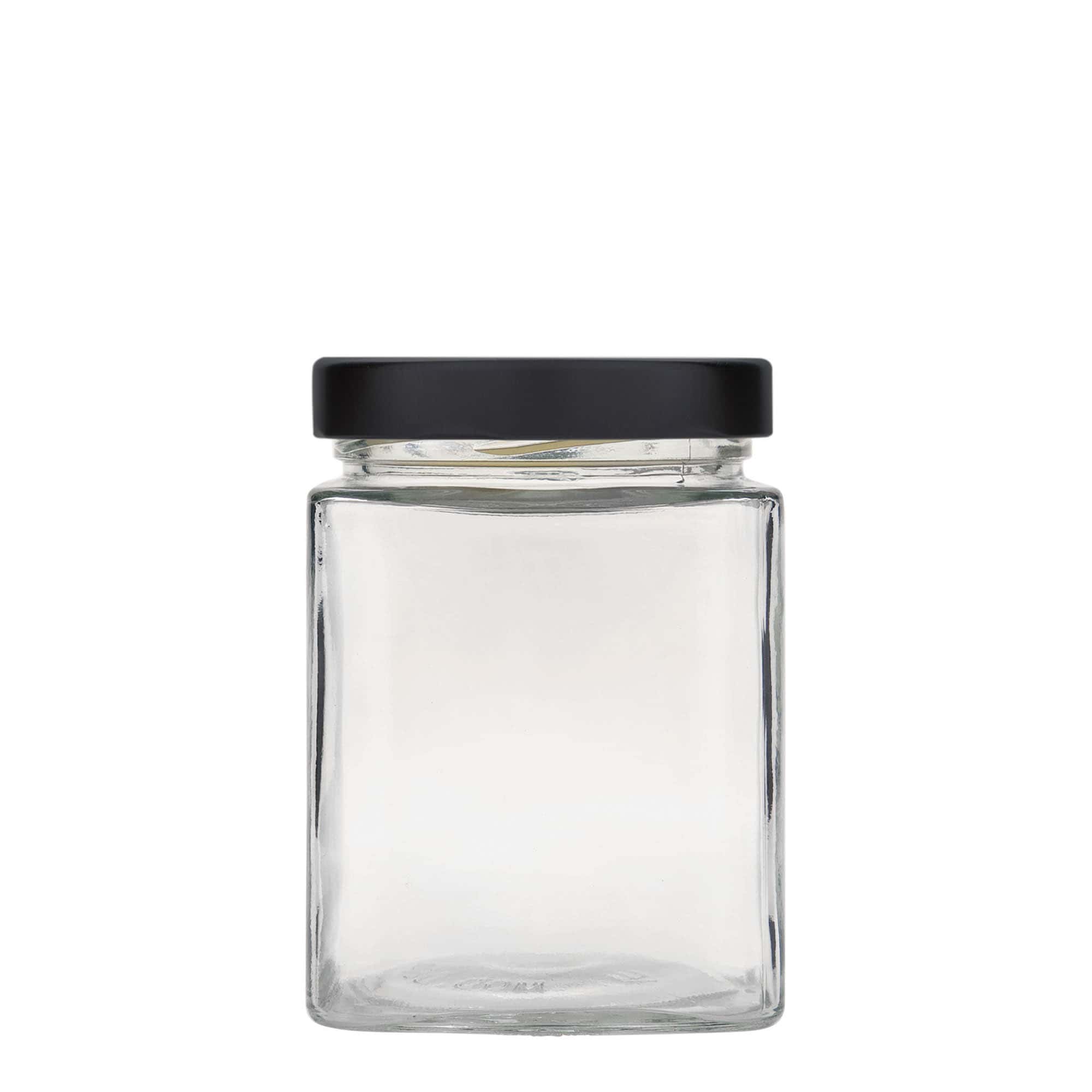 580 ml square jar 'Ikarus', opening: Deep-Twist-Off (DTO 82)