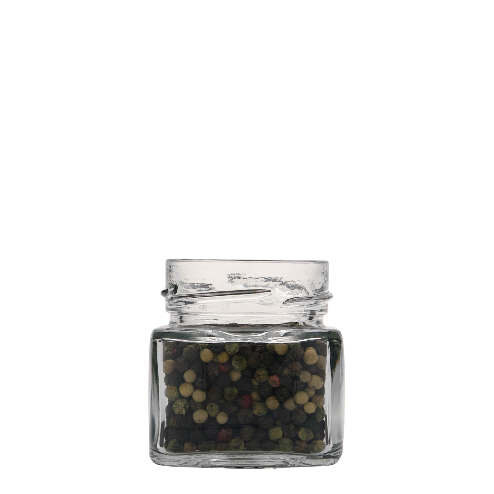 106 ml square glass 'Ikarus', opening: Deep-Twist-Off (DTO 58)