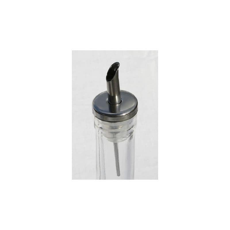 Spout for oil, stainless steel, silver