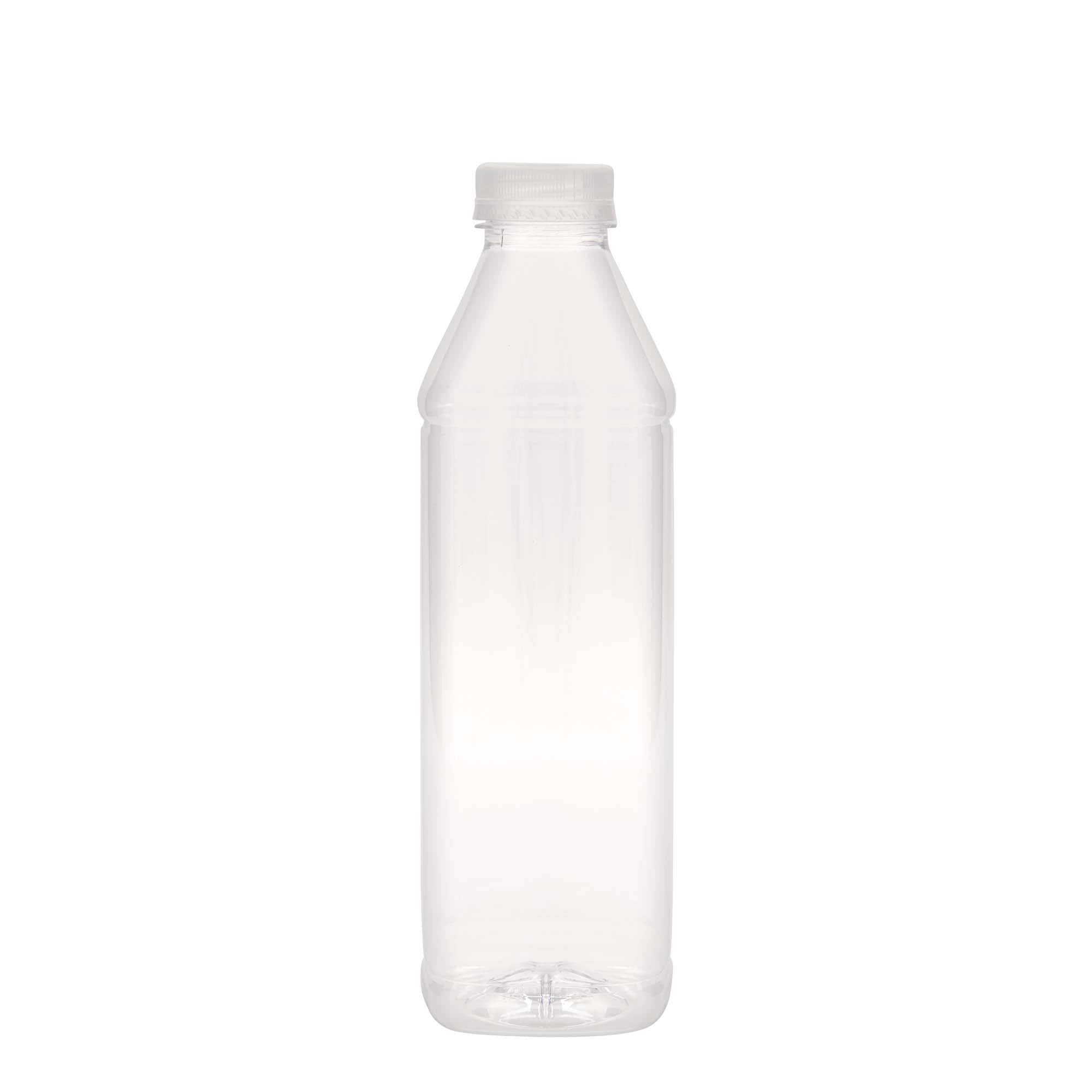 1,000 ml PET bottle 'Milk and Juice Carré', square, plastic, opening: 38 mm