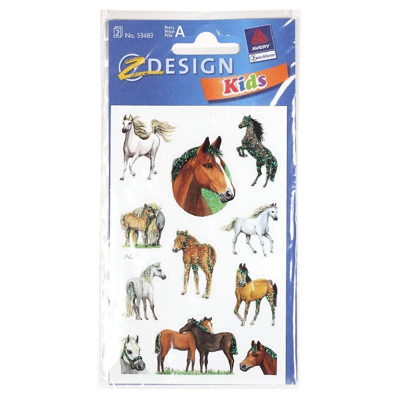 Zweckform Stickers ‘Horses’, paper, multicoloured