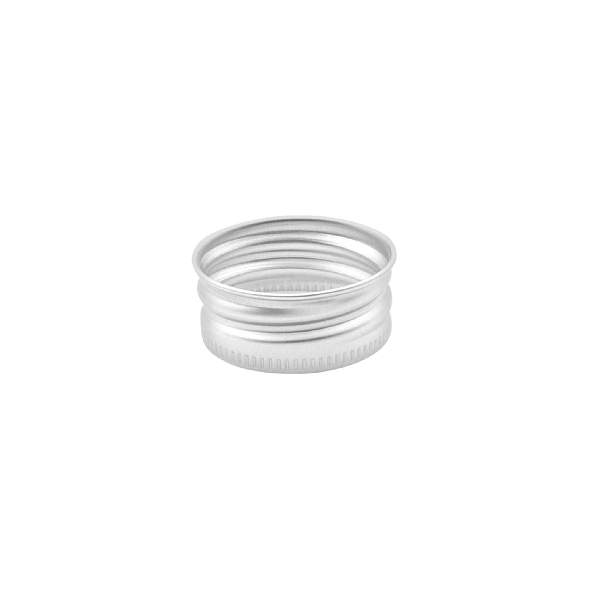 Screw cap, metal, silver, for opening: 28/410 Screw cap, metal, silver, for opening: 28/410