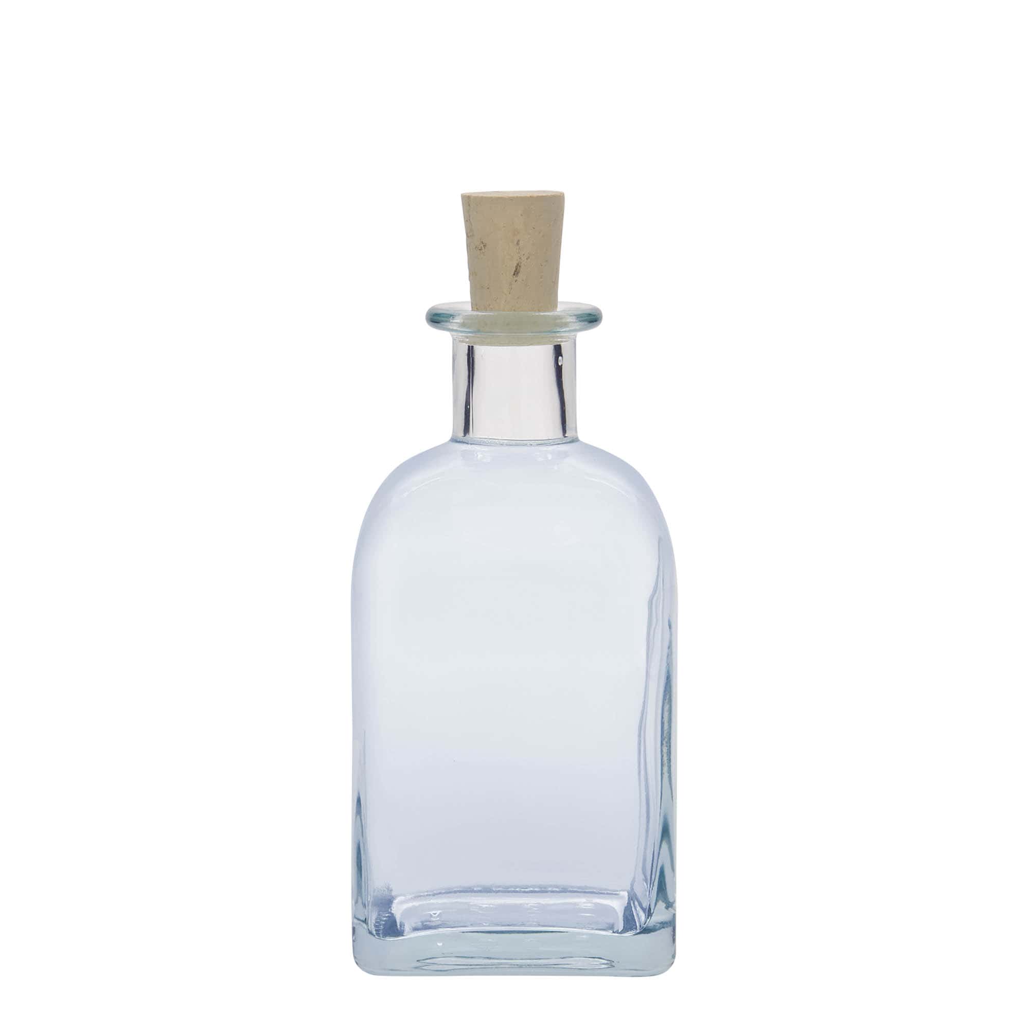 350 ml glass apothecary bottle Carré, square, closure: cork