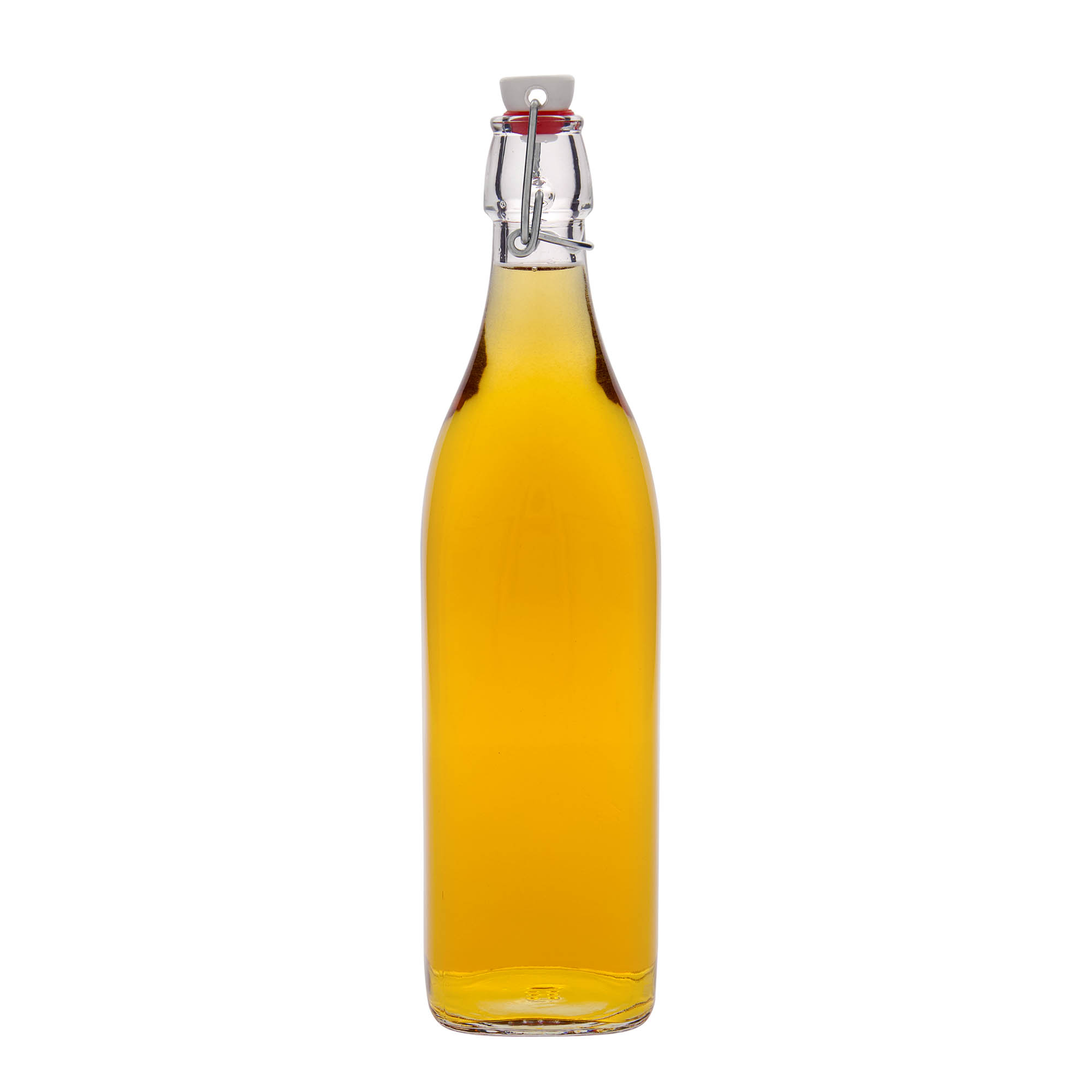 1,000 ml glass bottle ‘Swing, square, opening: swing top closure