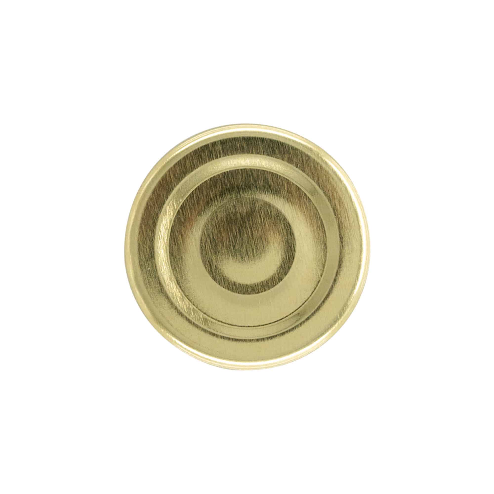 Twist-off lid, tinplate, sterilizable, gold, for opening: TO 43