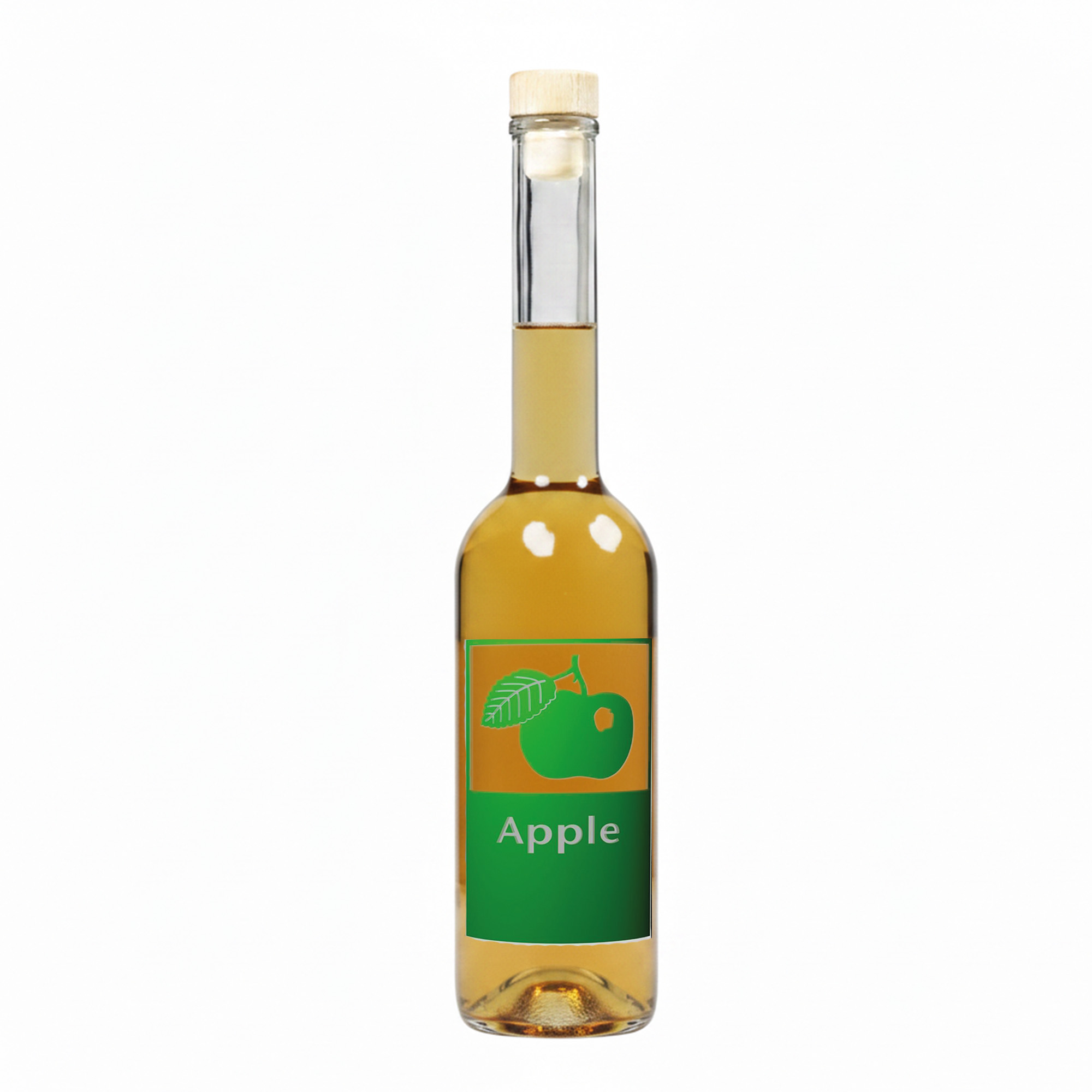 500 ml glass bottle 'Opera', design: Apple, opening: cork