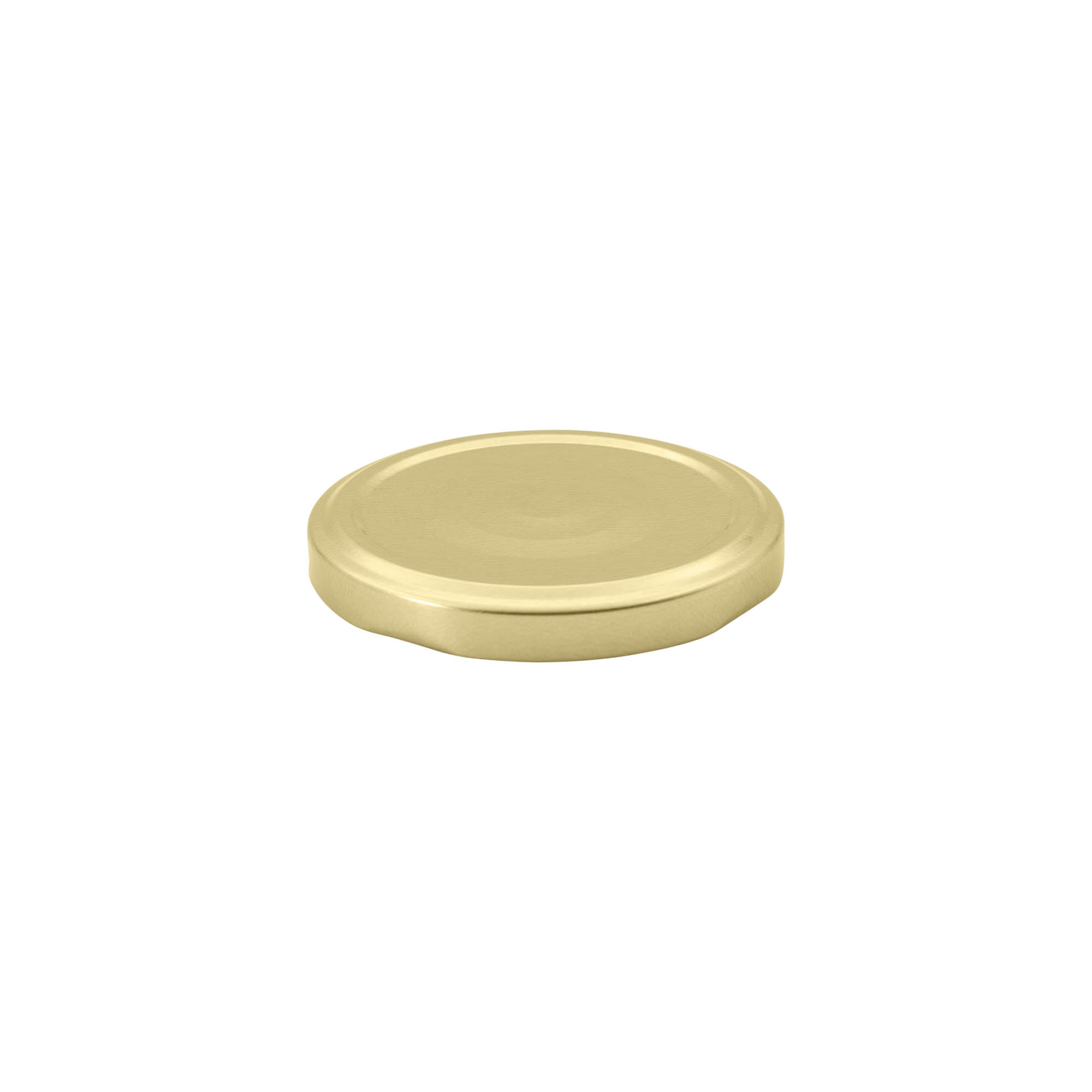 Twist-off lid, tinplate, sterilizable, gold, for opening: TO 66