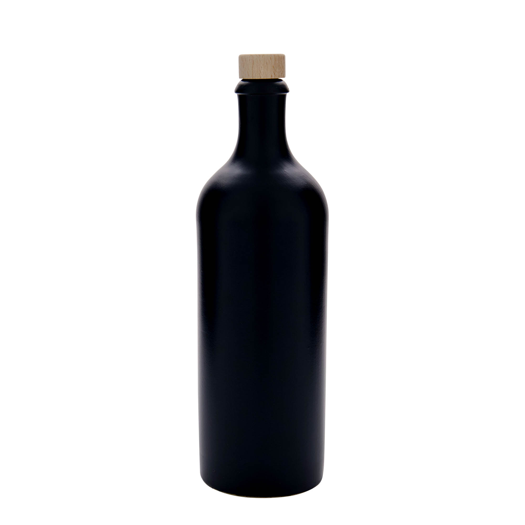 750 ml earthenware jug, stoneware, black, mouth: cork 750 ml earthenware jug, stoneware, black, mouth: cork
