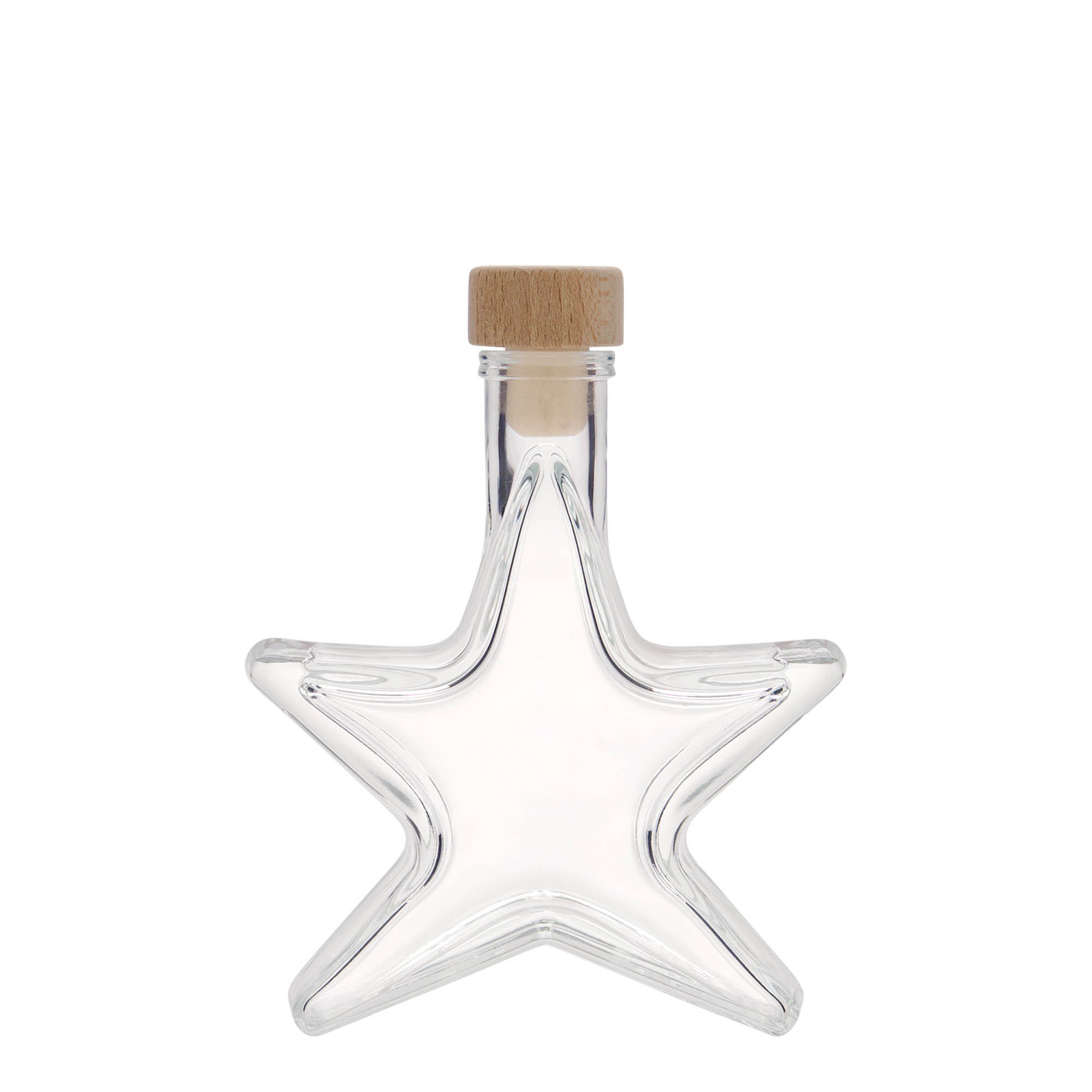 100 ml glass bottle 'Star', opening: cork