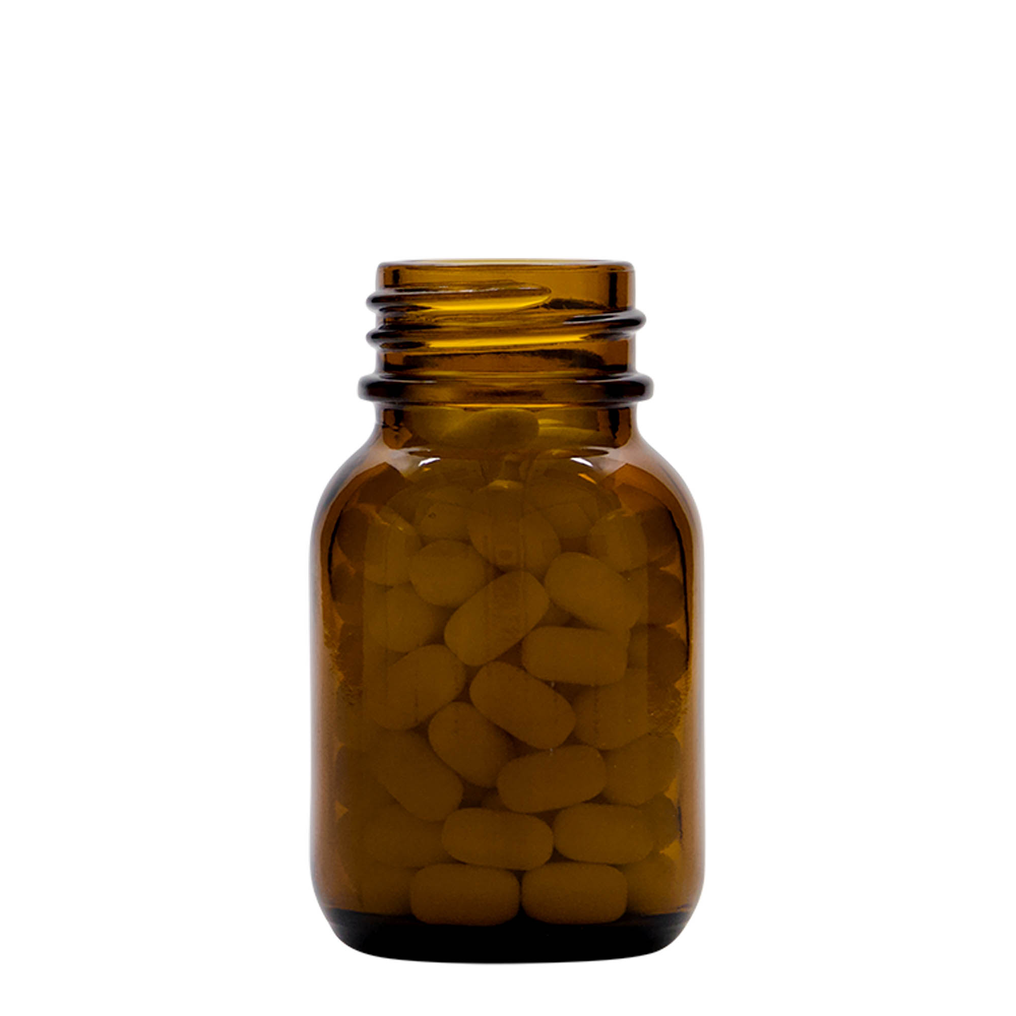 50 ml wide-neck glass, brown, opening: DIN 32 50 ml wide-neck glass, brown, opening: DIN 32