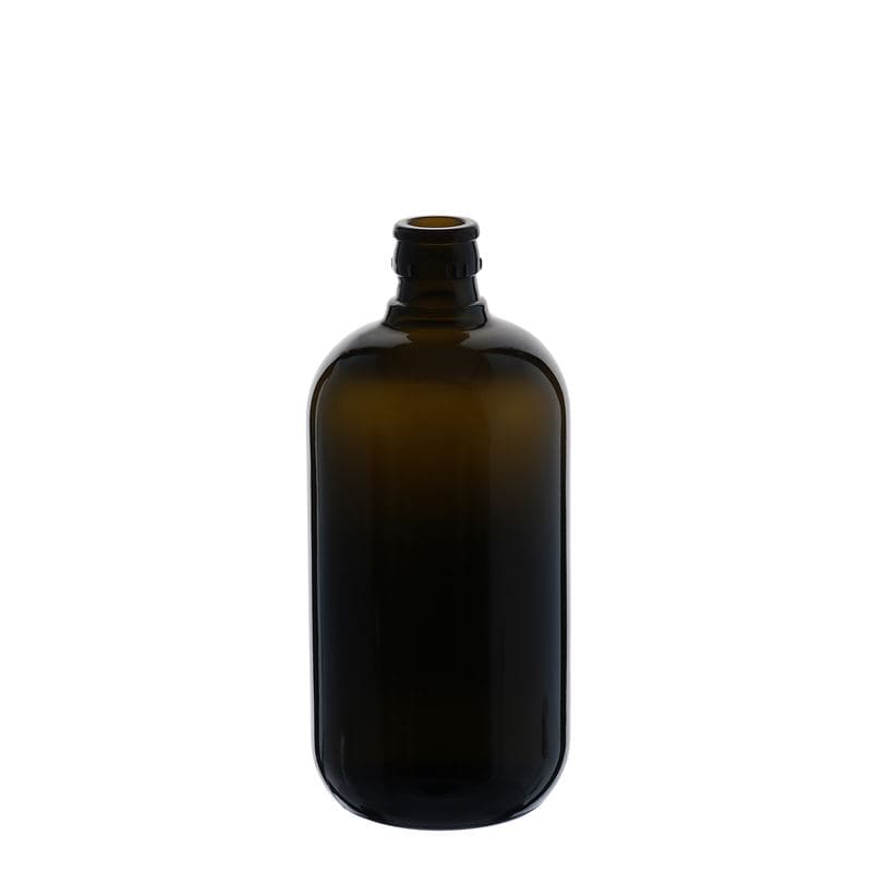 750 ml vinegar/oil bottle ‘Biolio’, glass, antique green, mouth: DOP