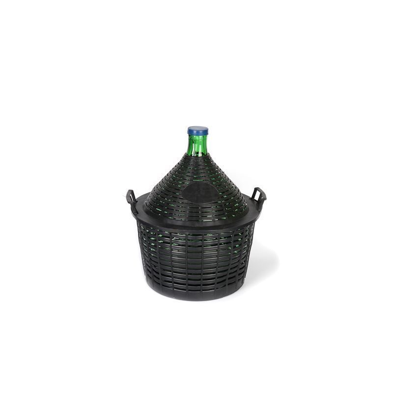 20 l narrow-necked glass bottle, green, opening: slip lid 20 l narrow-necked glass bottle, green, opening: slip lid