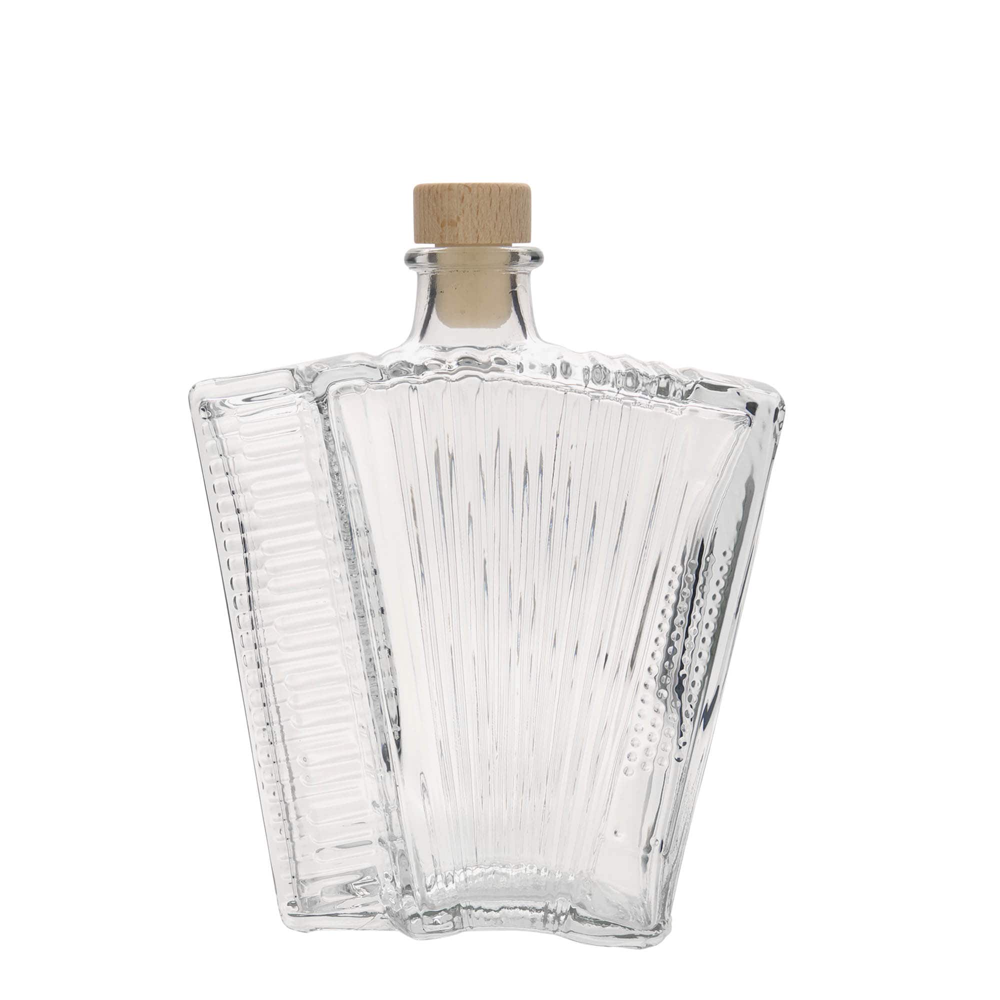 500 ml glass bottle 'Accordion', opening: cork