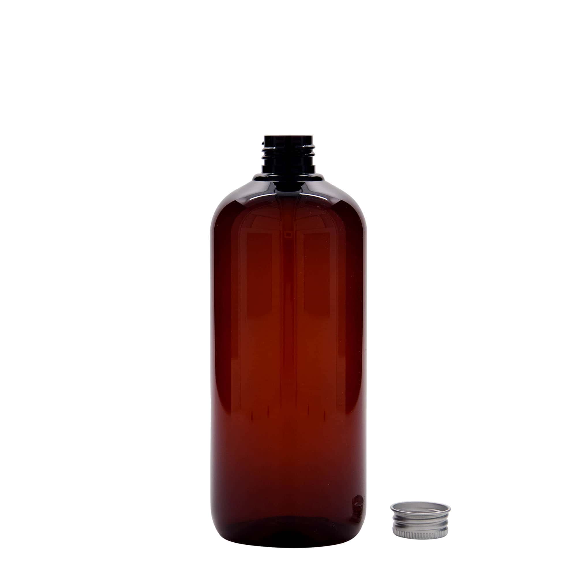500 ml recycled plastic bottle 'Victor's Best', PCR, brown, neck: 24/410