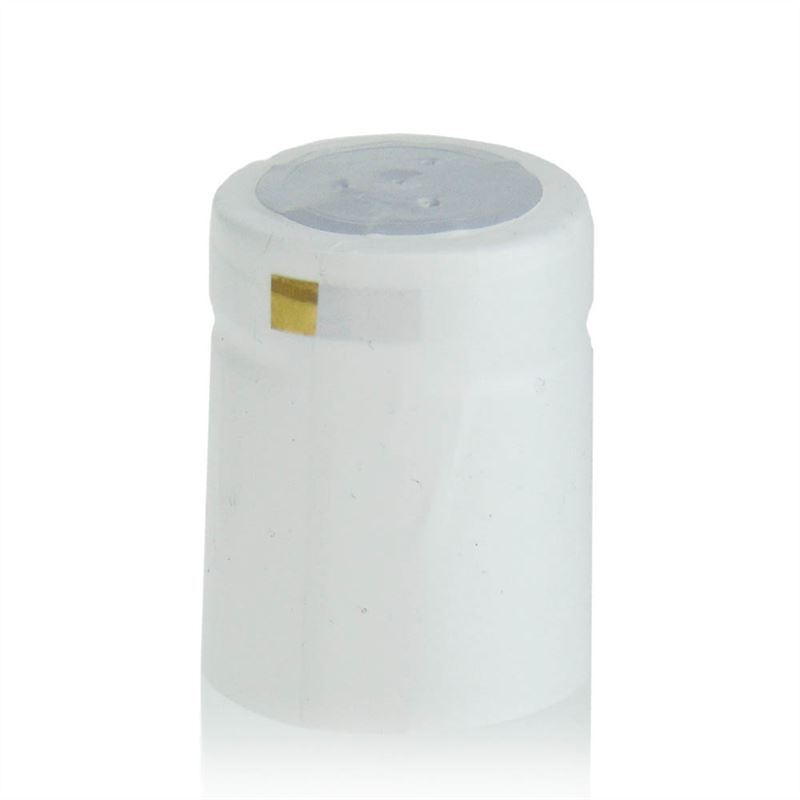 Shrink capsule 32x41, PVC plastic, white Shrink capsule 32x41, PVC plastic, white