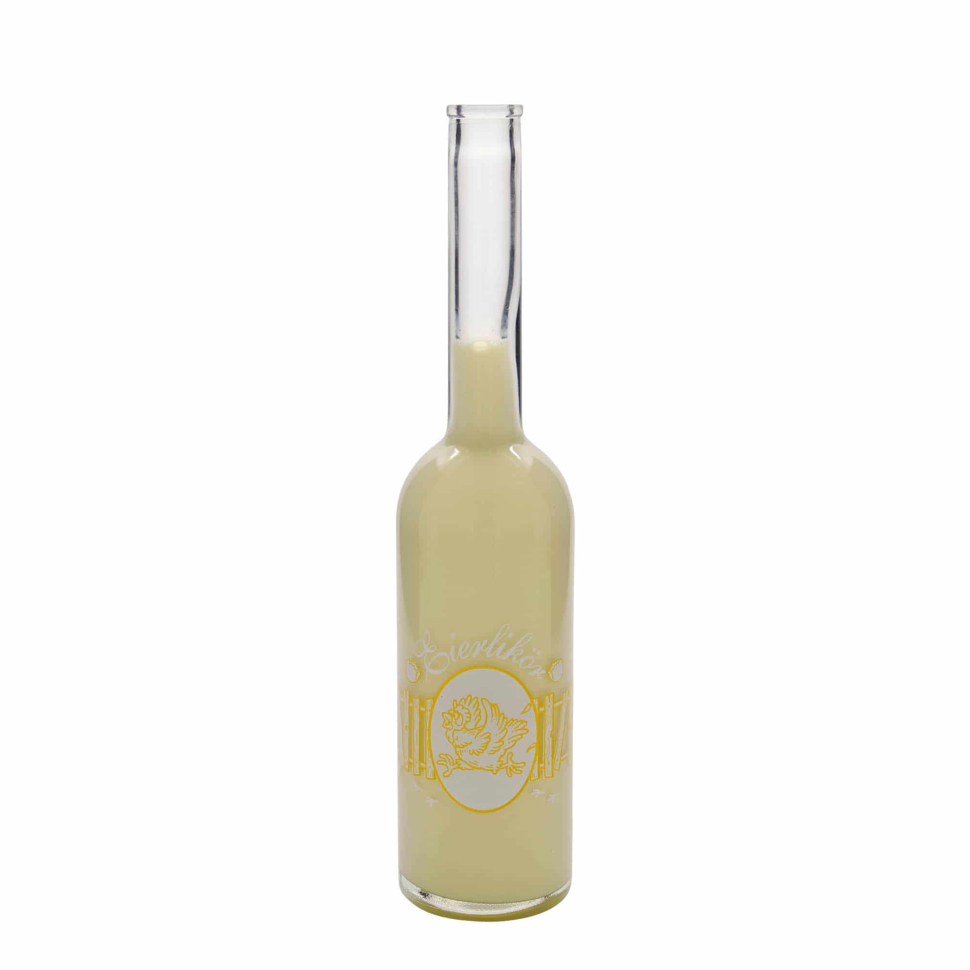 500 ml glass bottle 'Opera', design: egg liqueur, opening: cork