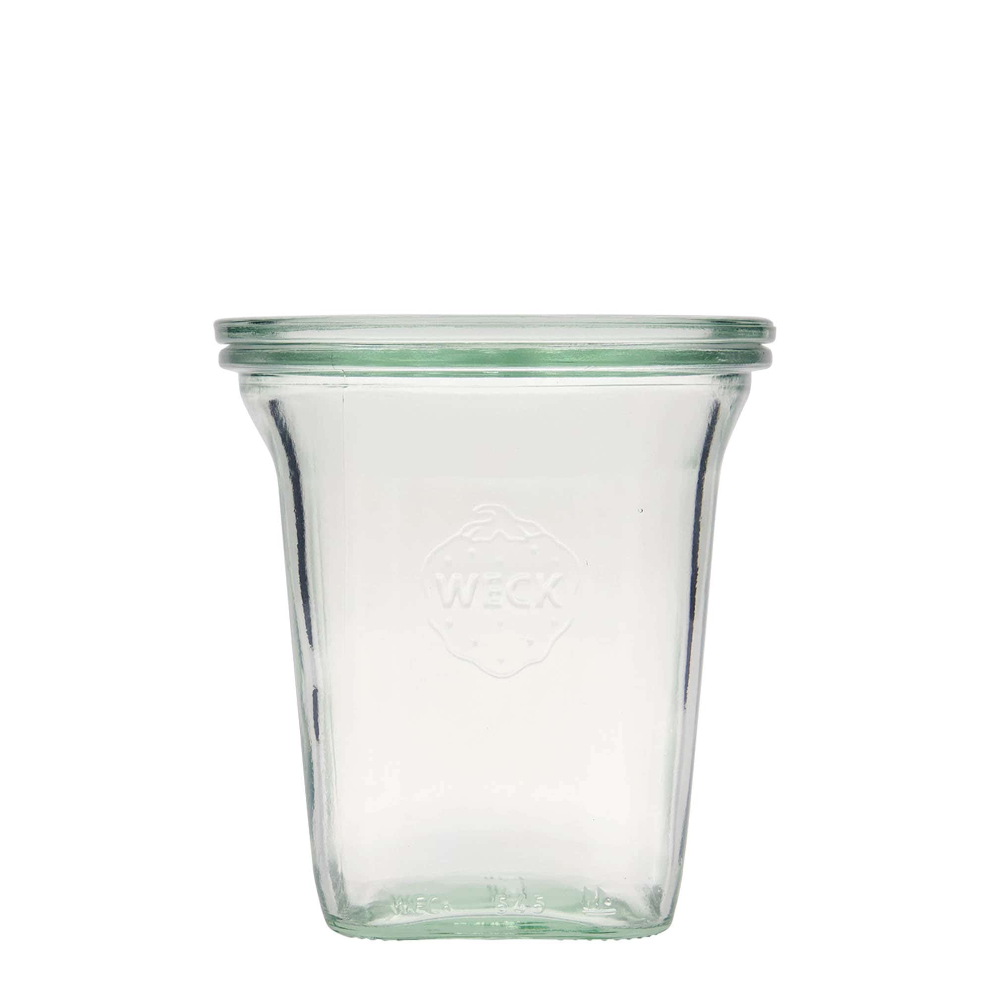 545 ml WECK Quadro jar, square, closure: round rim