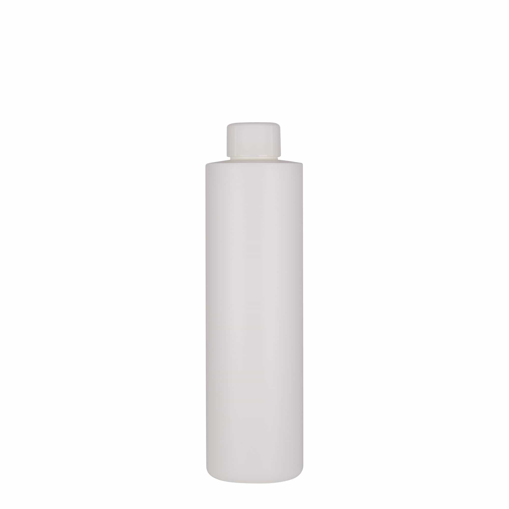 250 ml plastic bottle ‘Pipe’, HDPE, white, opening: 24/410