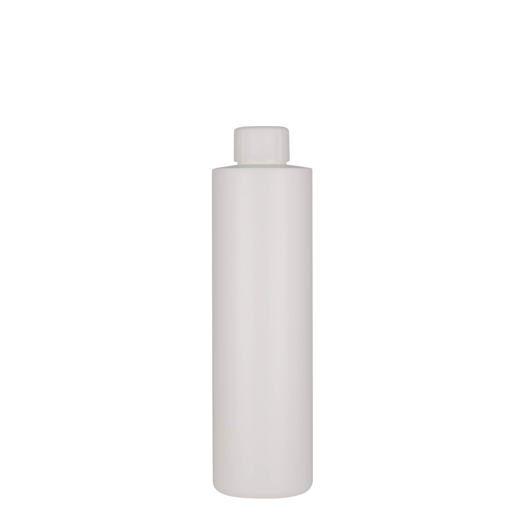 250 ml plastic bottle ‘Pipe’, HDPE, white, opening: 24/410
