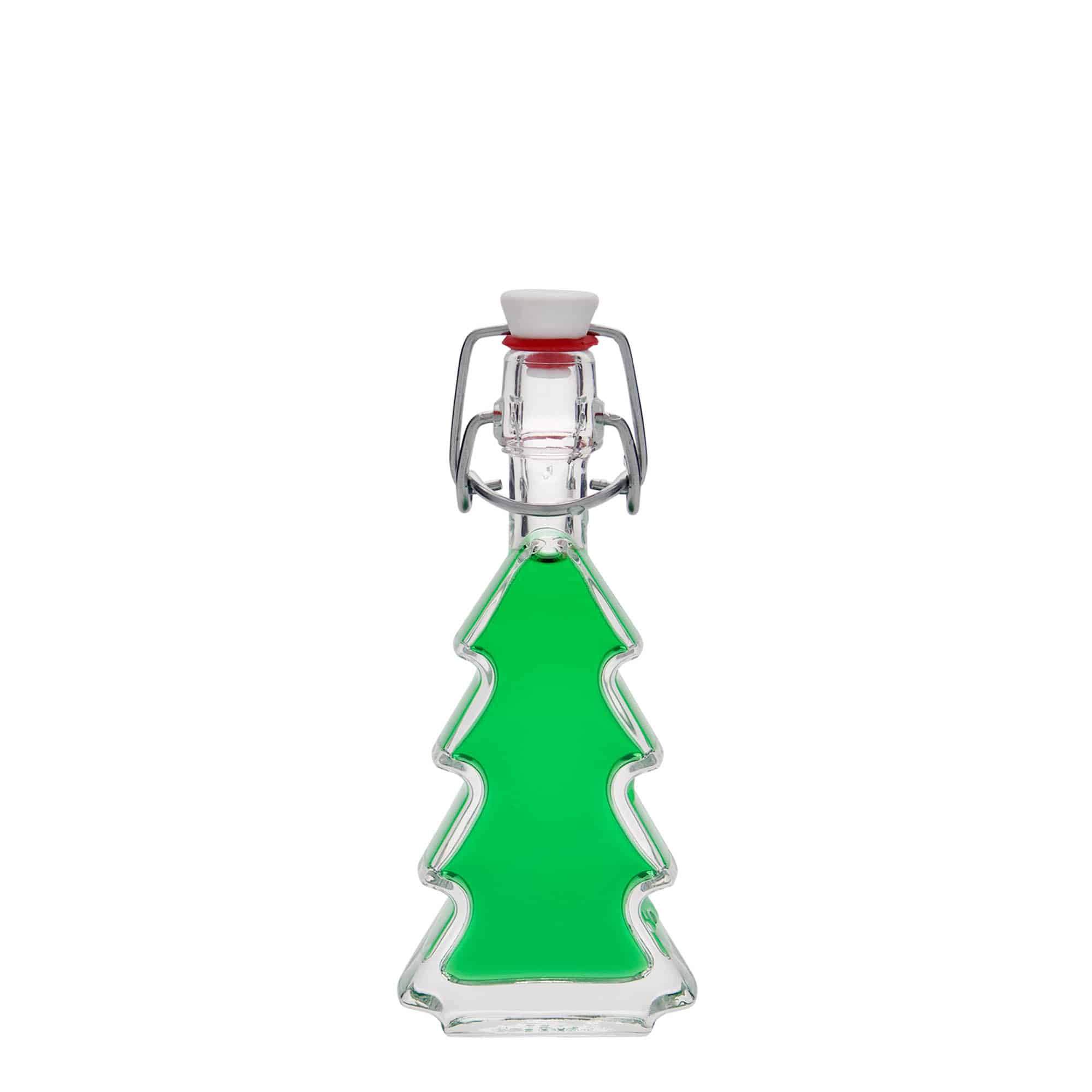 40 ml glass bottle 'Christmas tree', opening: swing top closure