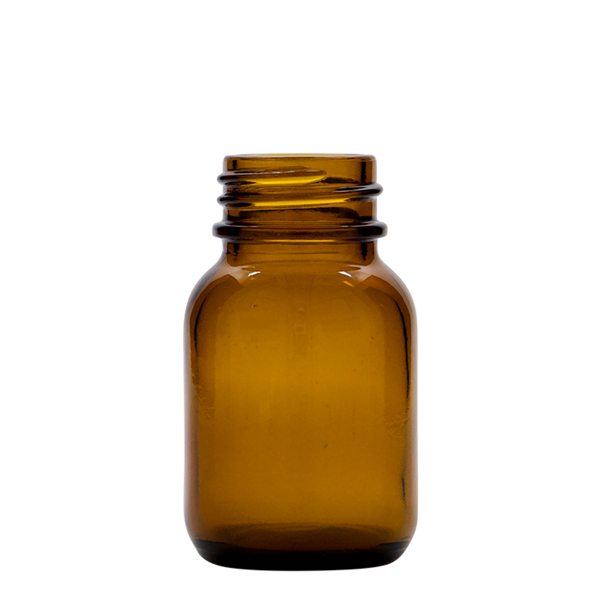 50 ml wide-neck glass, brown, opening: DIN 32 50 ml wide-neck glass, brown, opening: DIN 32