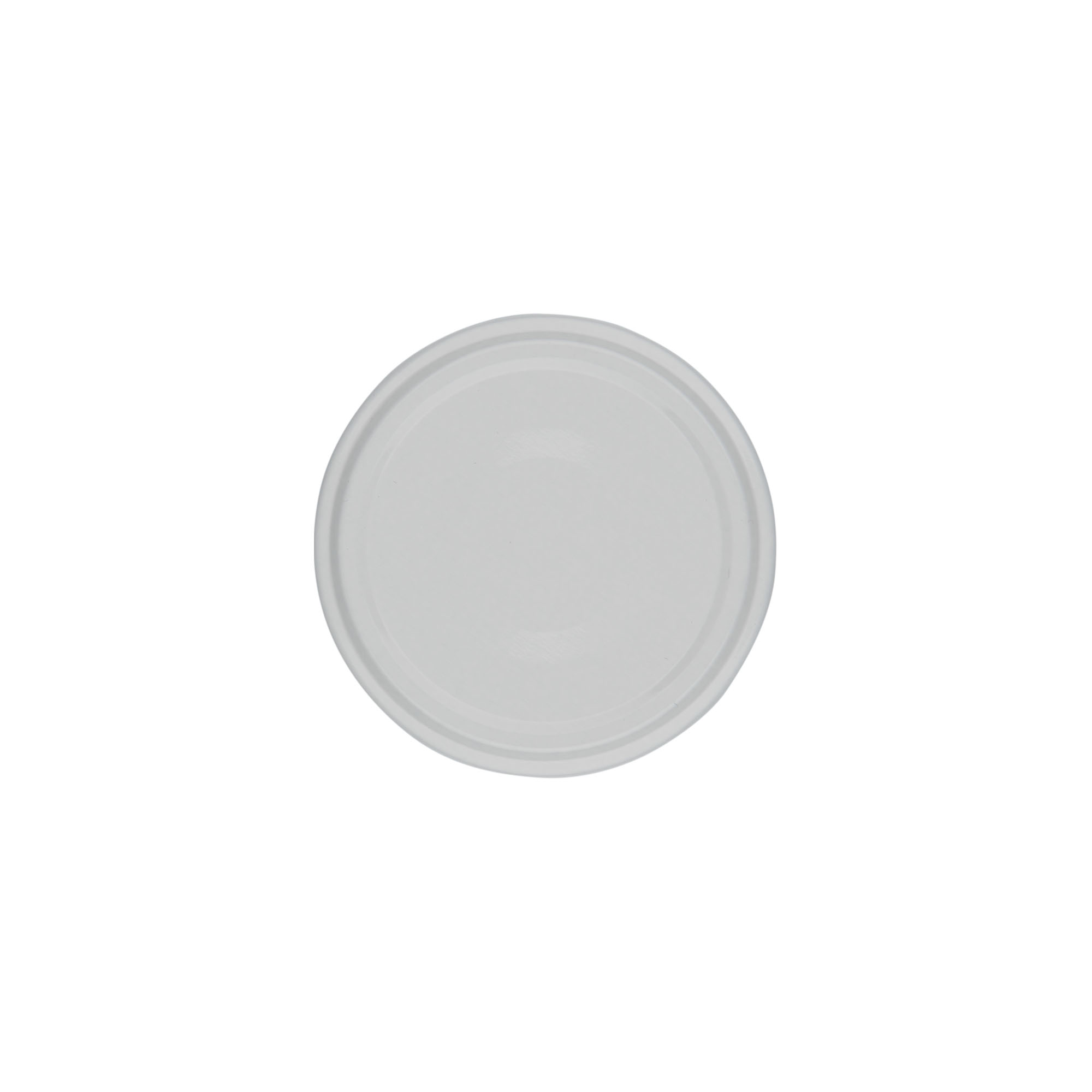 Twist-off lid, tinplate, white, for opening: TO 63 Twist-off lid, tinplate, white, for opening: TO 63