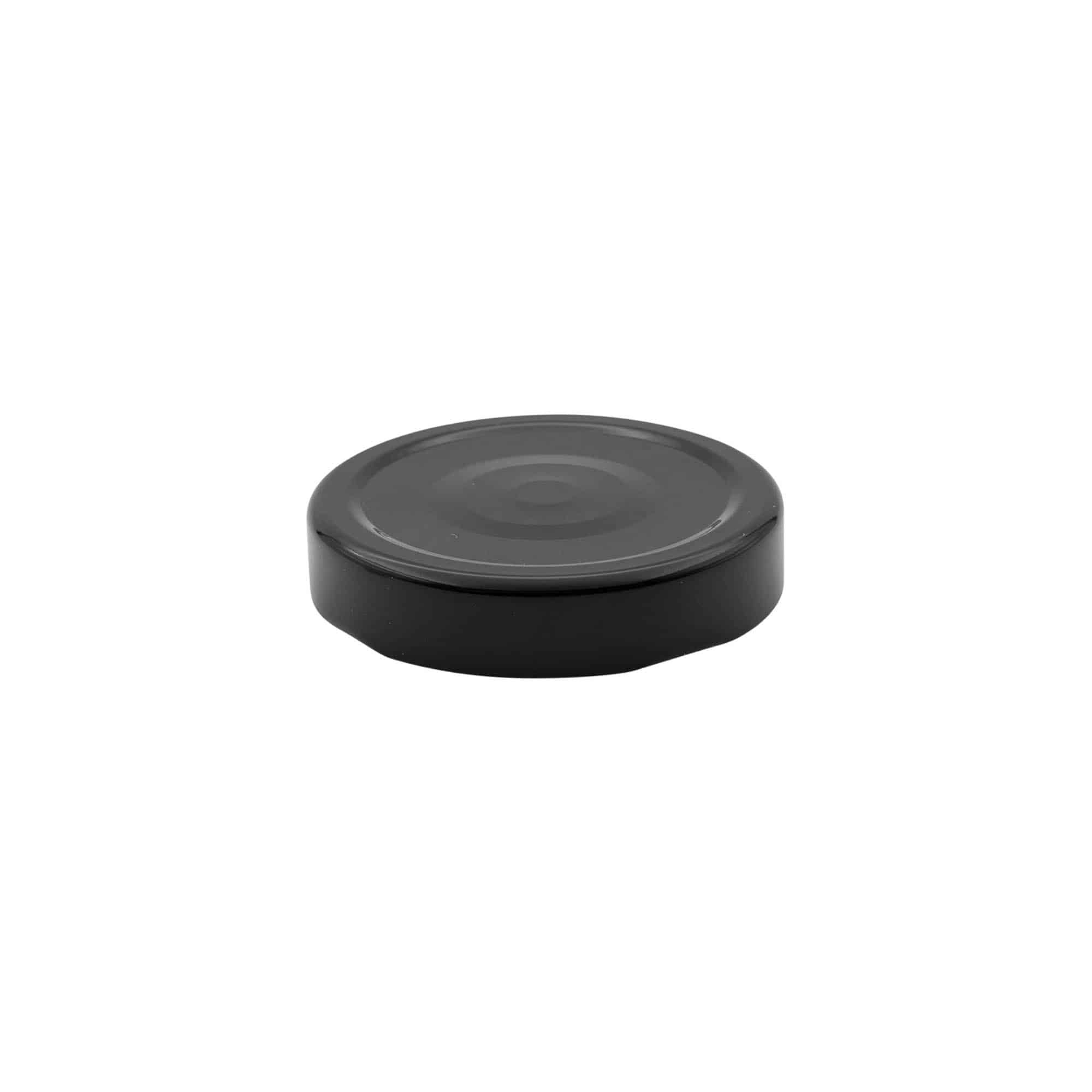 Deep Twist-off closure, tinplate, black, for opening: Deep-TO 66