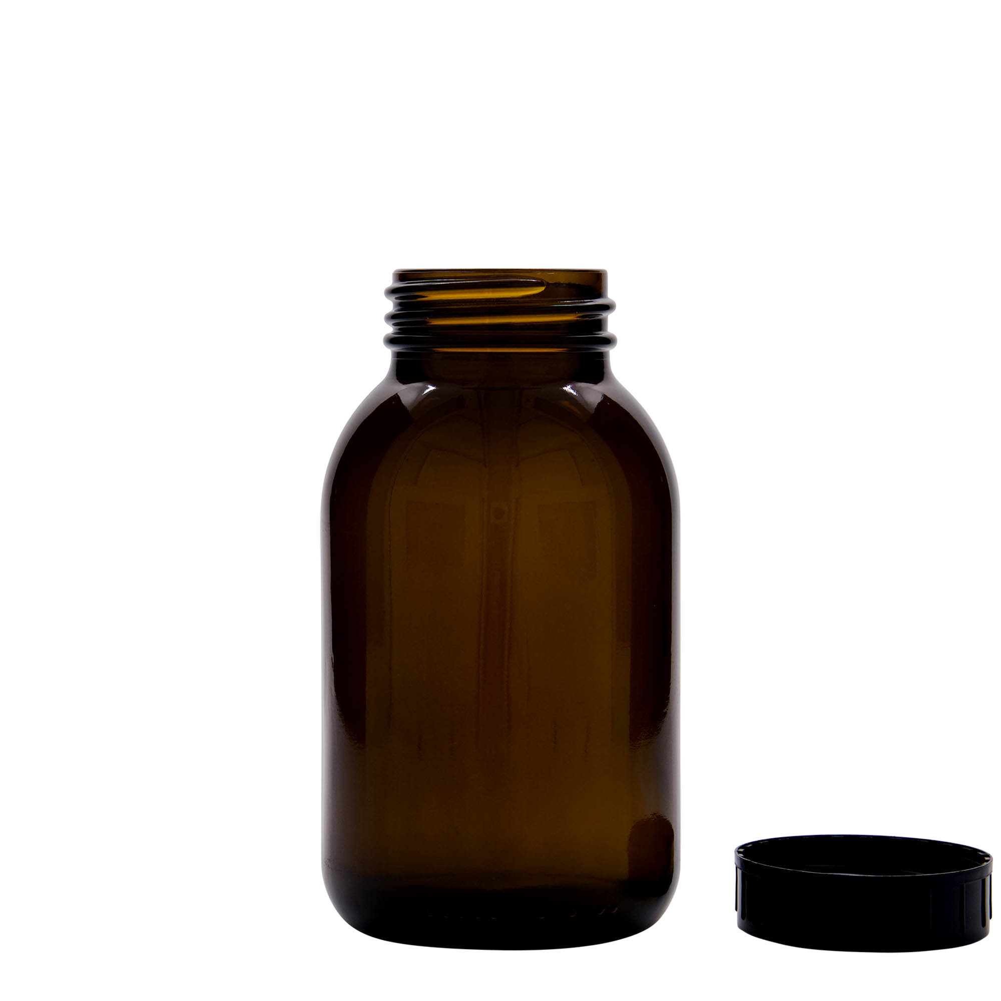 500 ml wide-neck jar, brown, opening: DIN 55 500 ml wide-neck jar, brown, opening: DIN 55