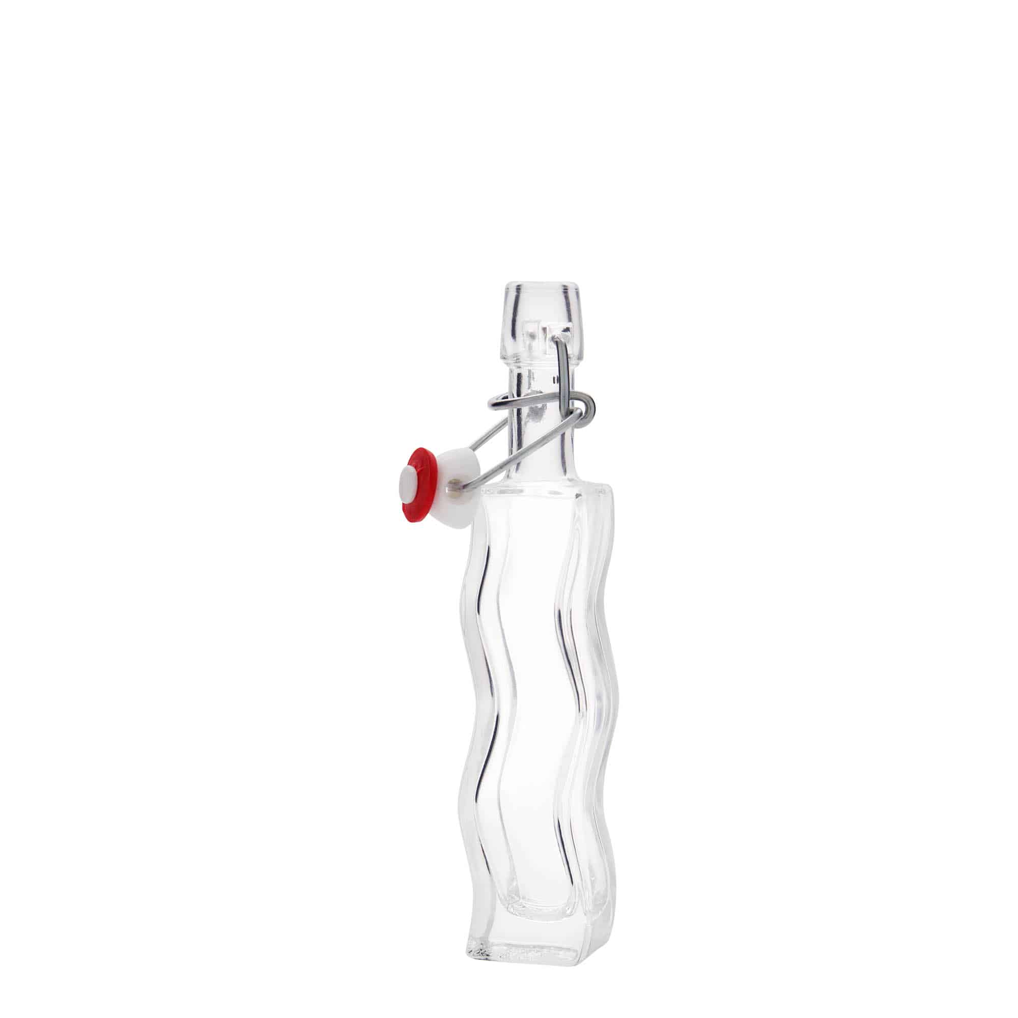 40 ml glass bottle 'Wave', square, closure: swing top