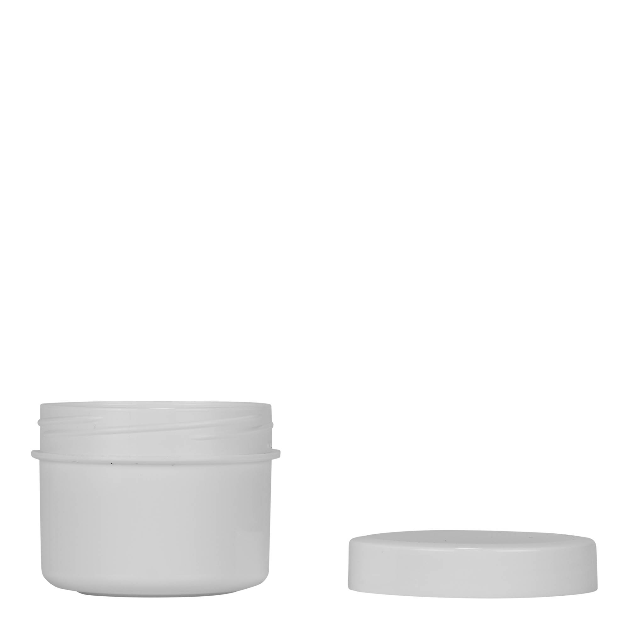 35 ml plastic jar 'White Line', PP, white, opening: screw cap