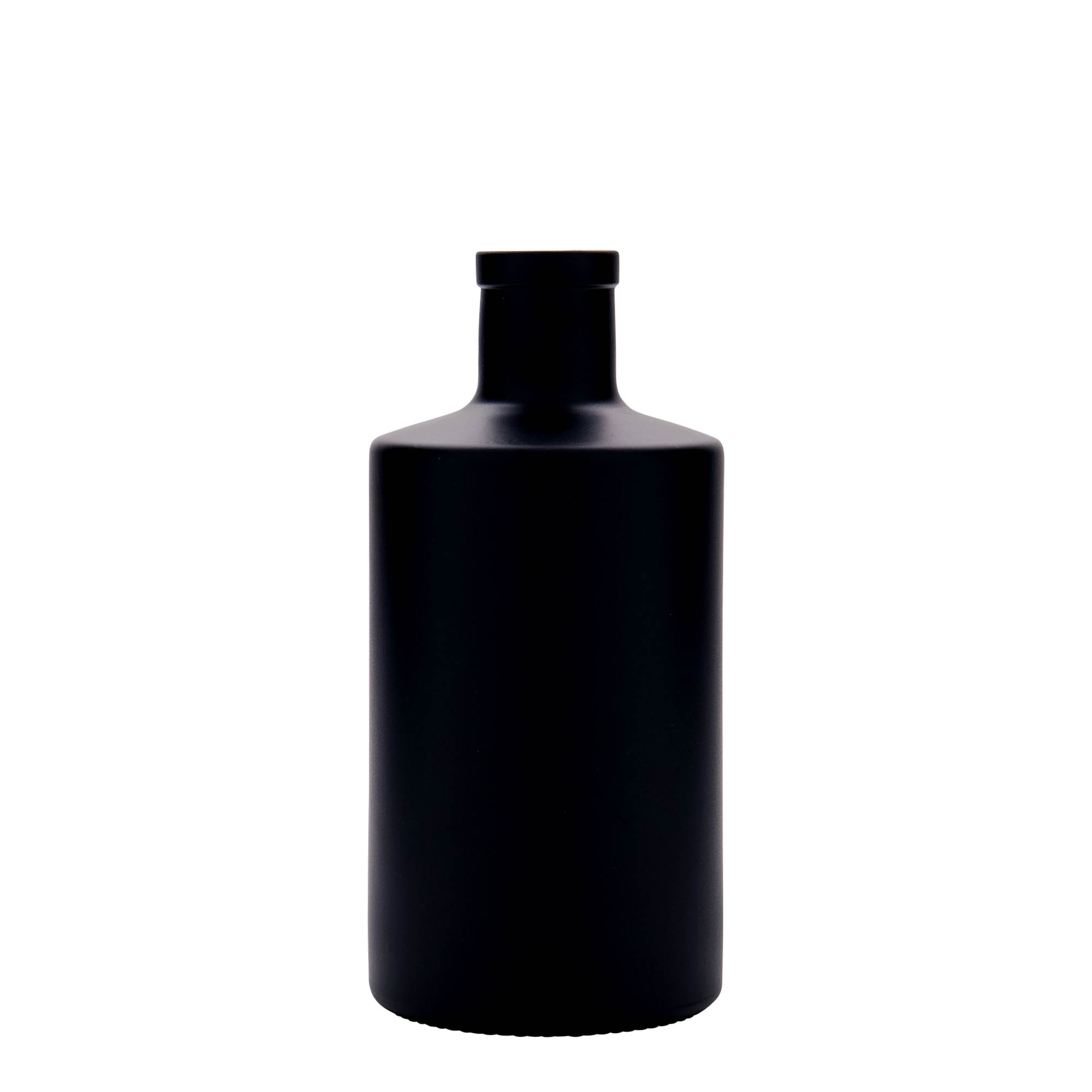 500 ml glass bottle 'Caroline', black, opening: cork