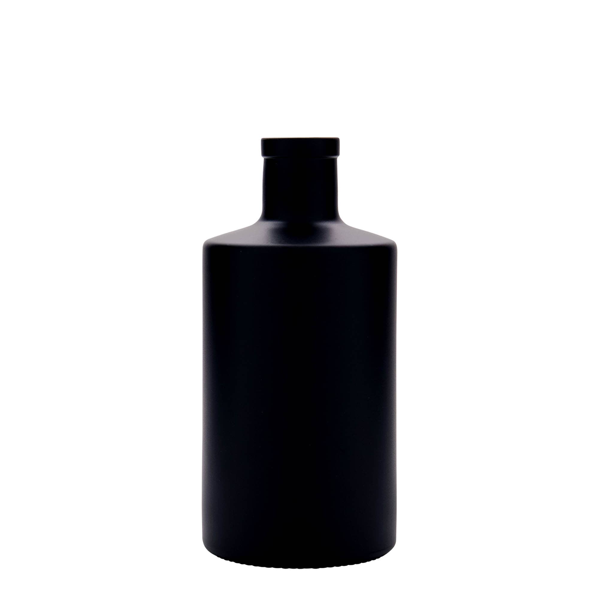 500 ml glass bottle 'Caroline', black, opening: cork