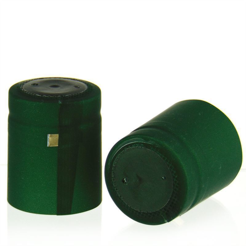 Heat shrink capsule 32x41, PVC plastic, dark green
