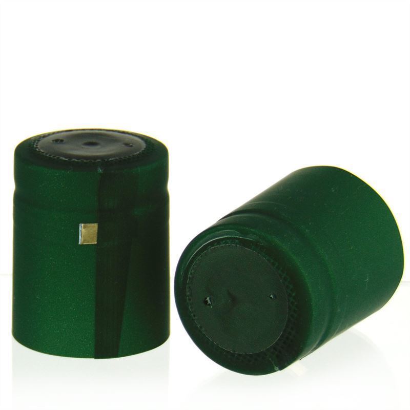 Shrink capsule 32x41, PVC plastic, dark green Shrink capsule 32x41, PVC plastic, dark green
