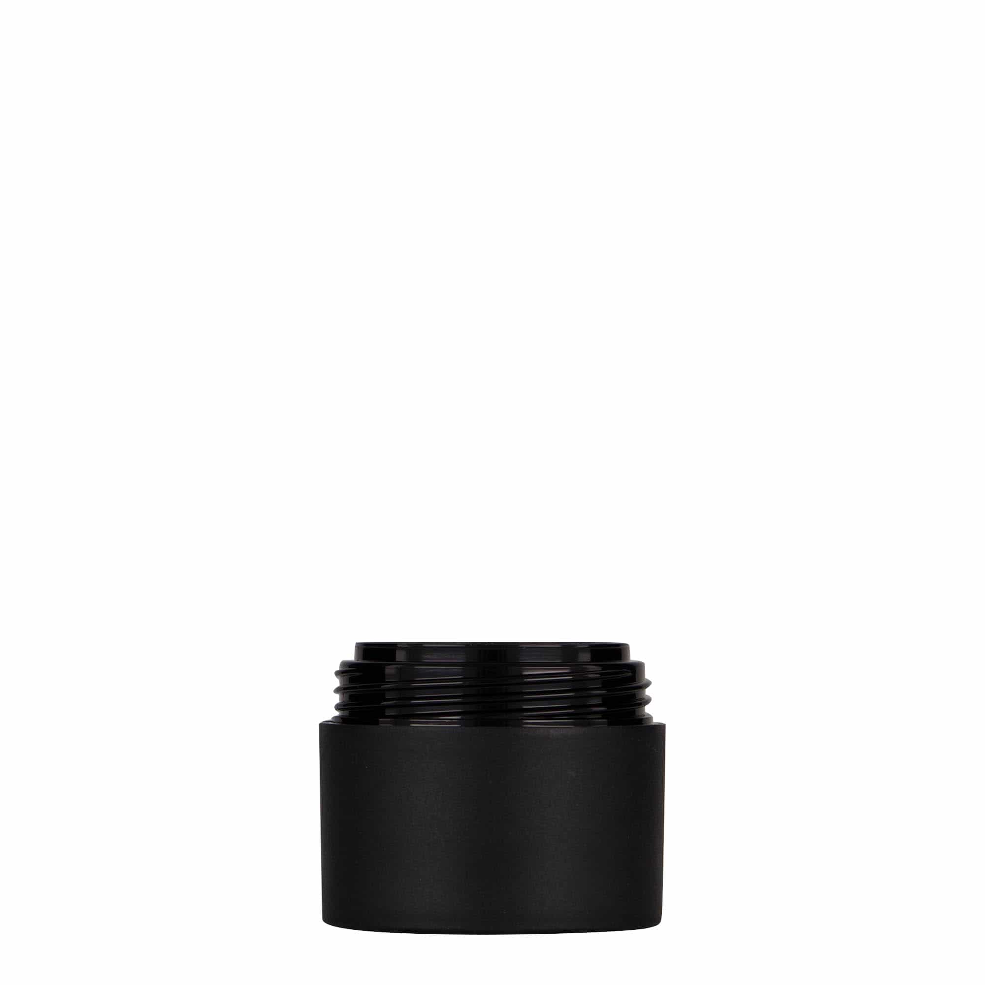 30 ml plastic jar 'Antonella', PP, black, opening: screw cap