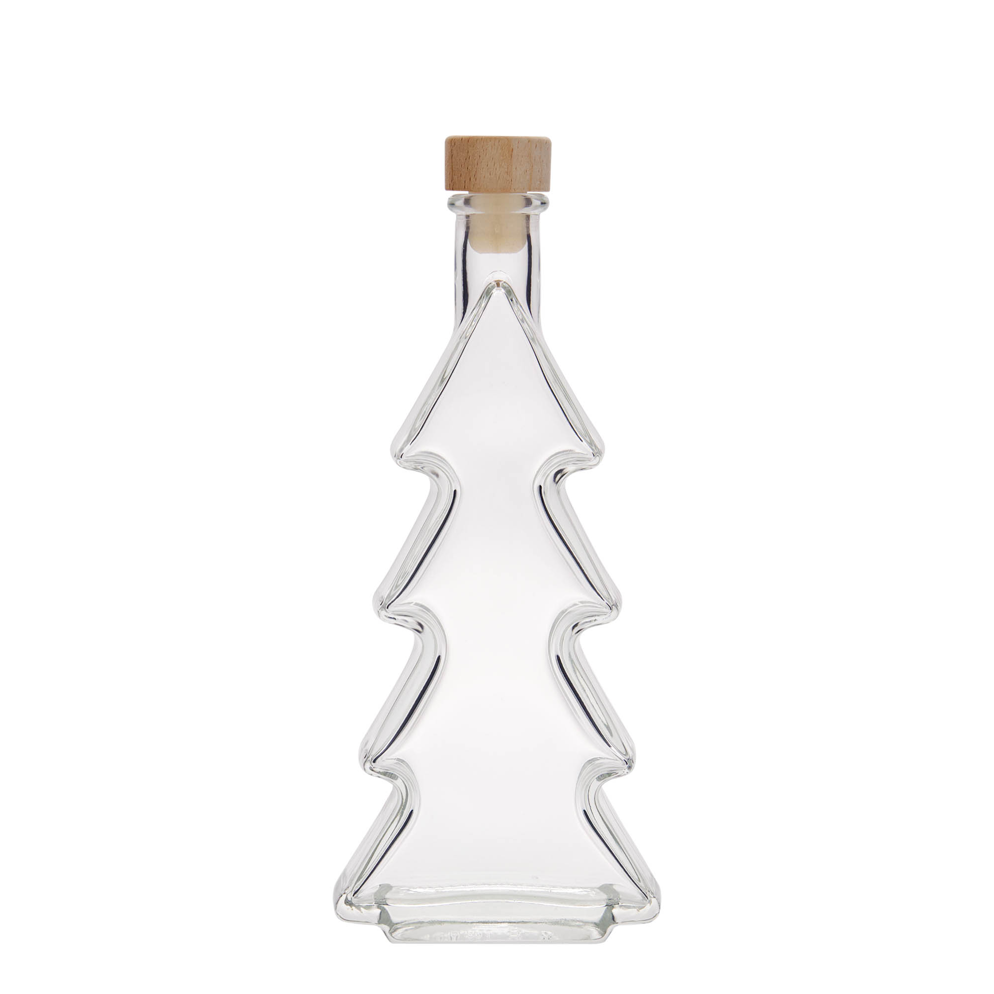 200 ml glass bottle 'Christmas tree', opening: cork 200 ml glass bottle 'Christmas tree', opening: cork